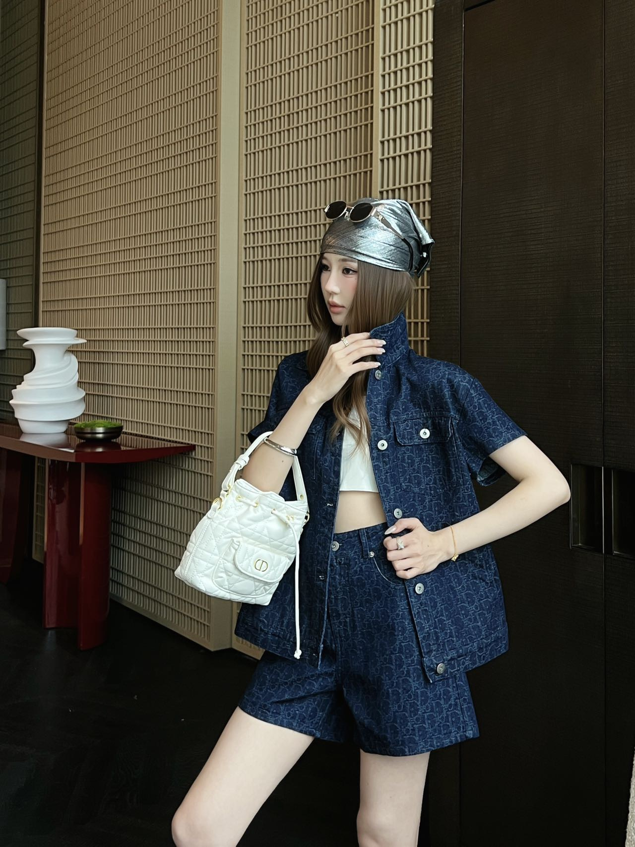 CD 26ss denim sleeveless jacket