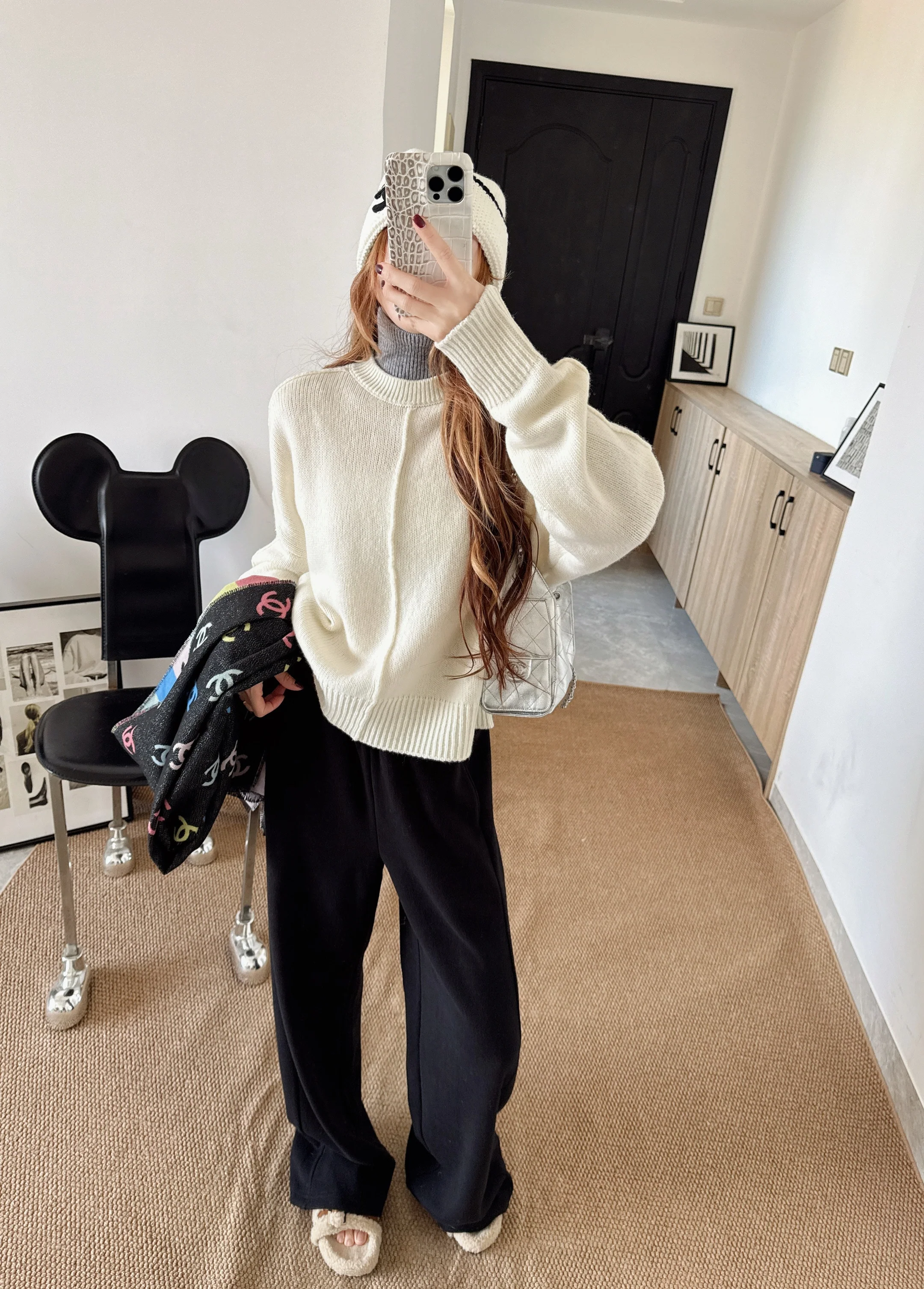 Brun 26ss 2in1 contract sweater