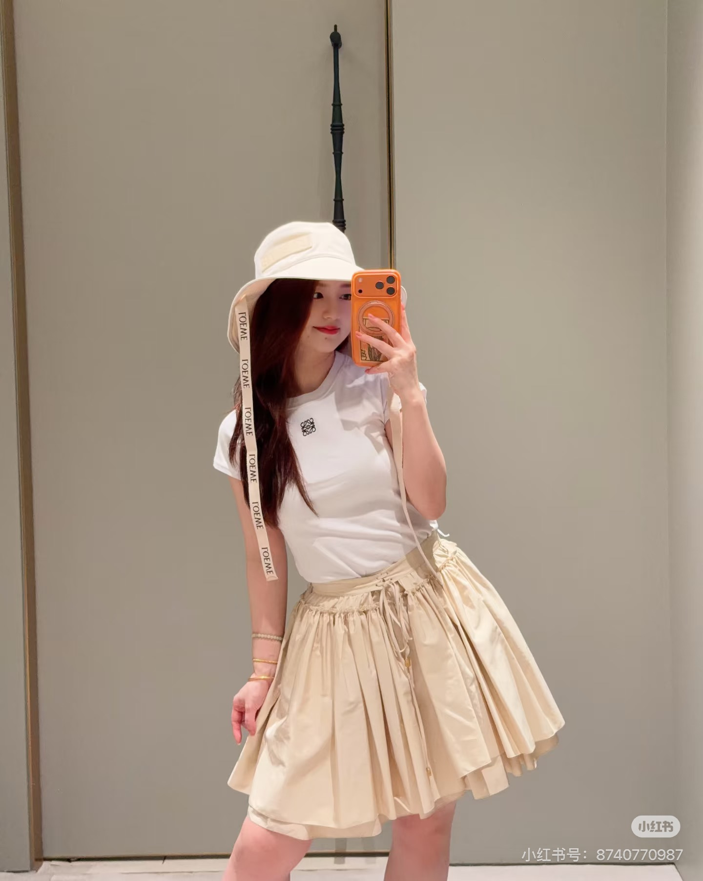 Loe 26ss ruffle mini skirt
