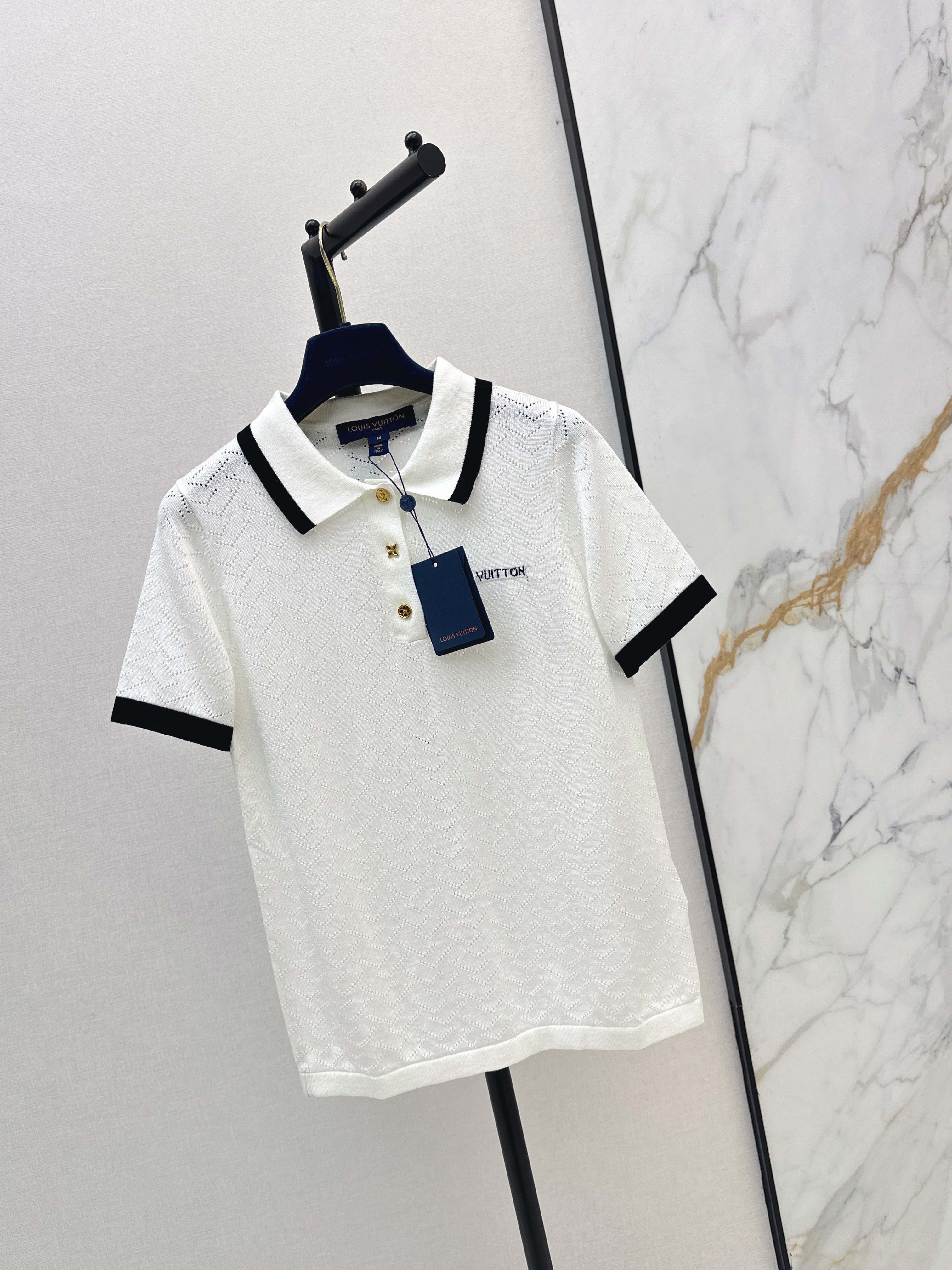 Loui 26ss hollow knit top