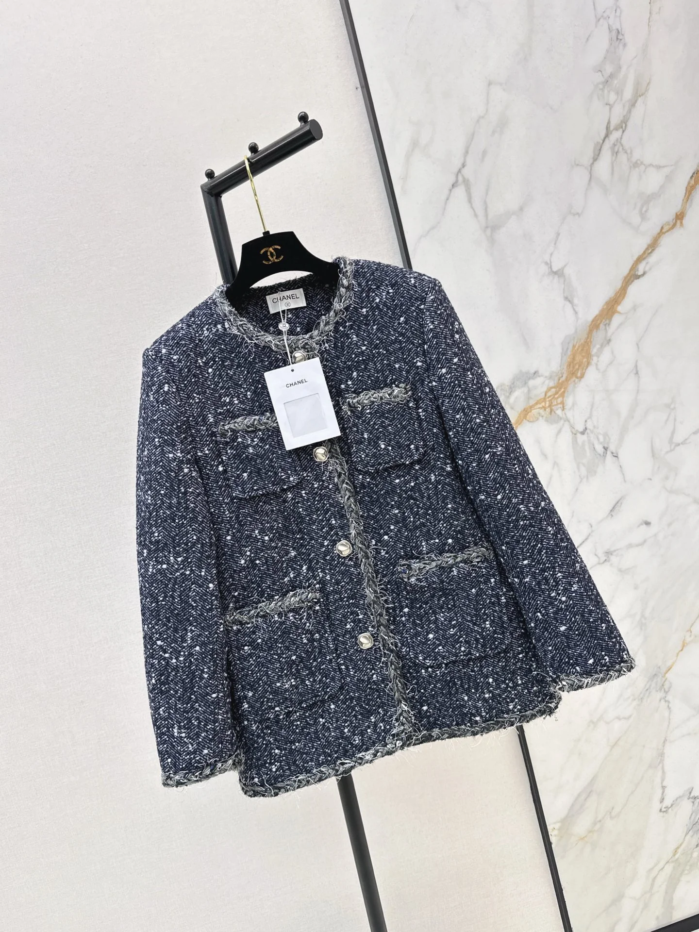 Chan 25fw tweed woven jacket