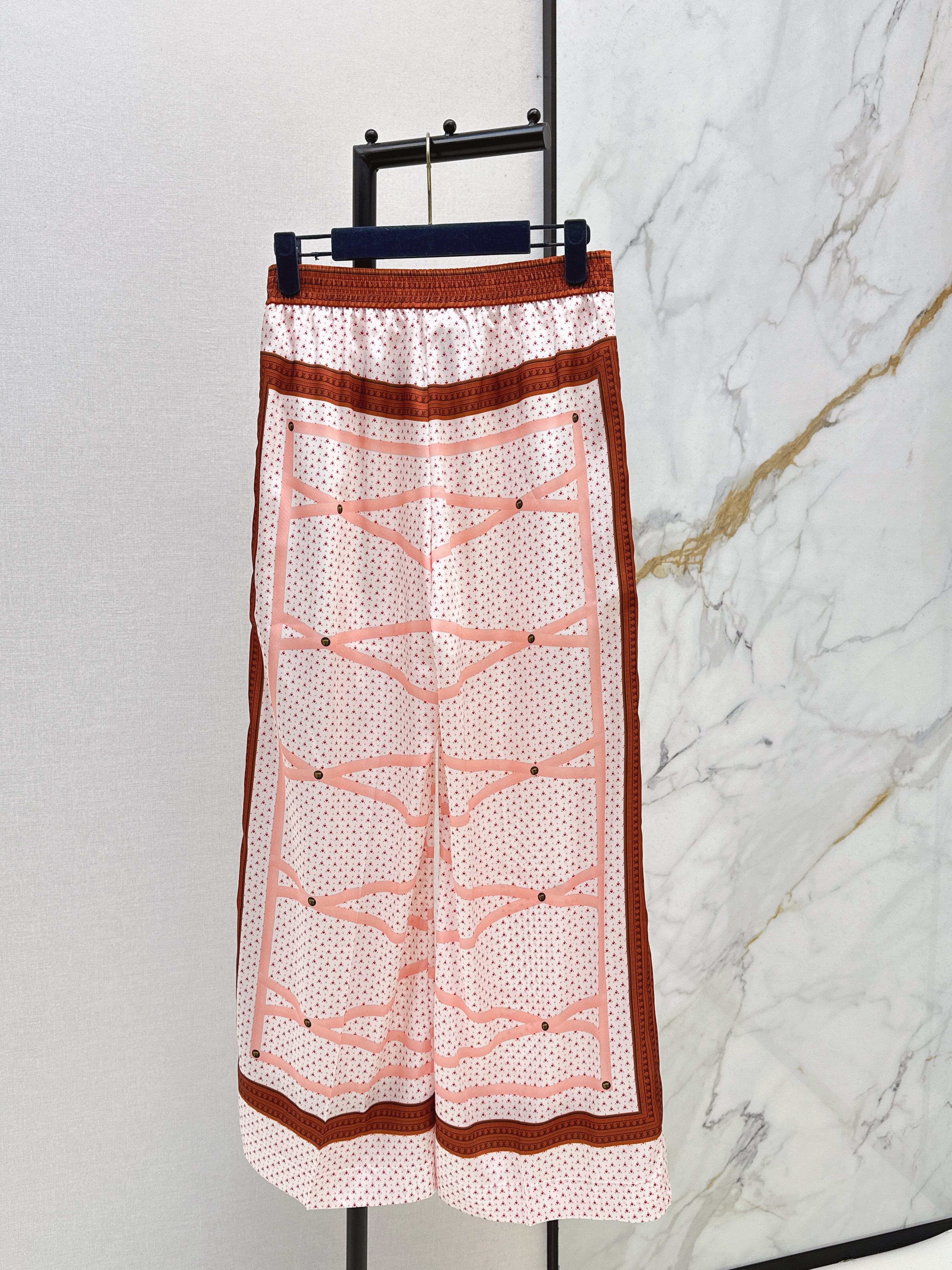 Loui 26ss print wide-leg pants