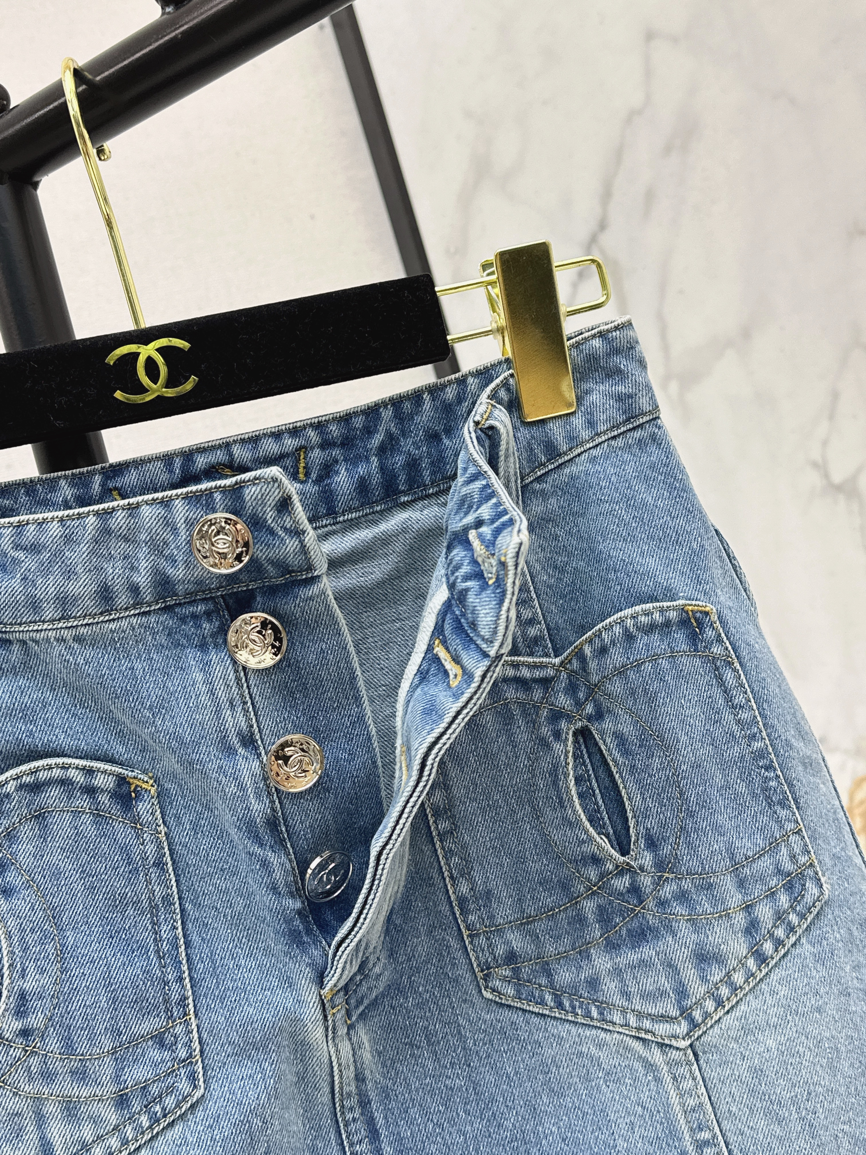 Chan 26ss denim skirt