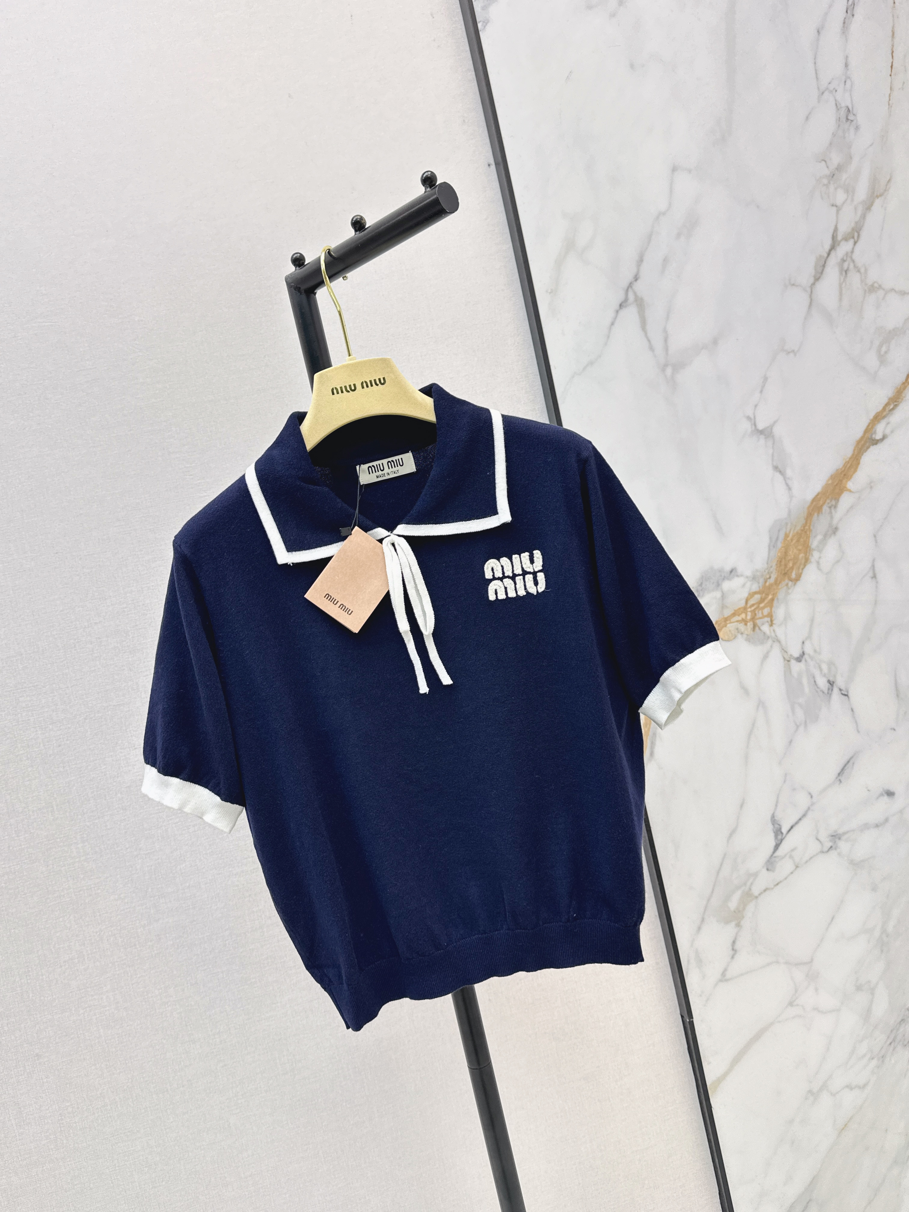 Miu 26ss contract trim knit top