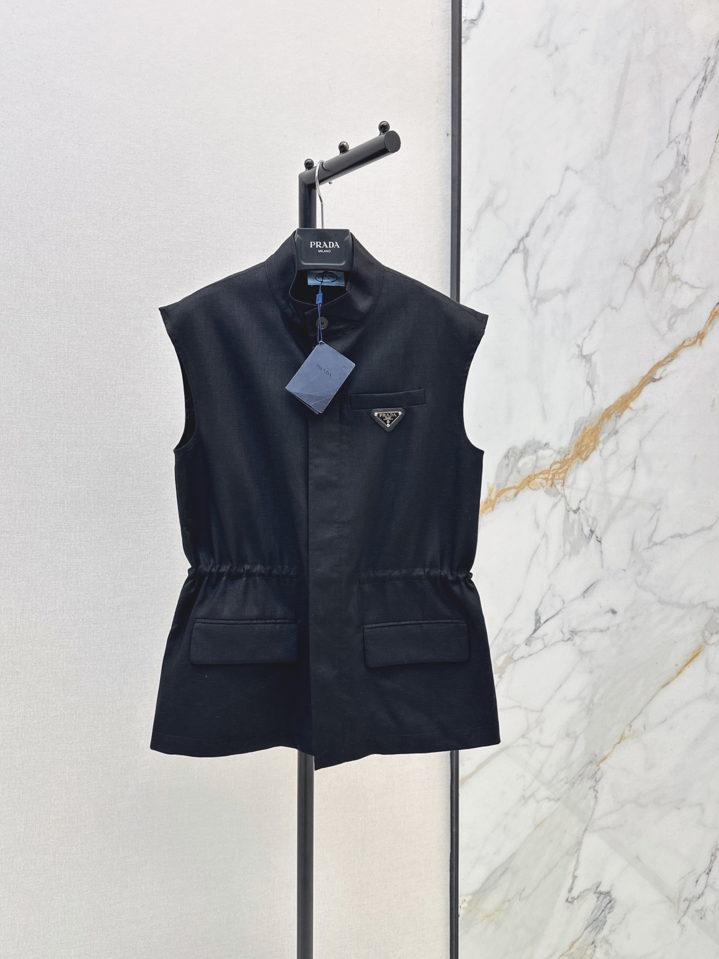 Pra 26ss drawstring vest jacket