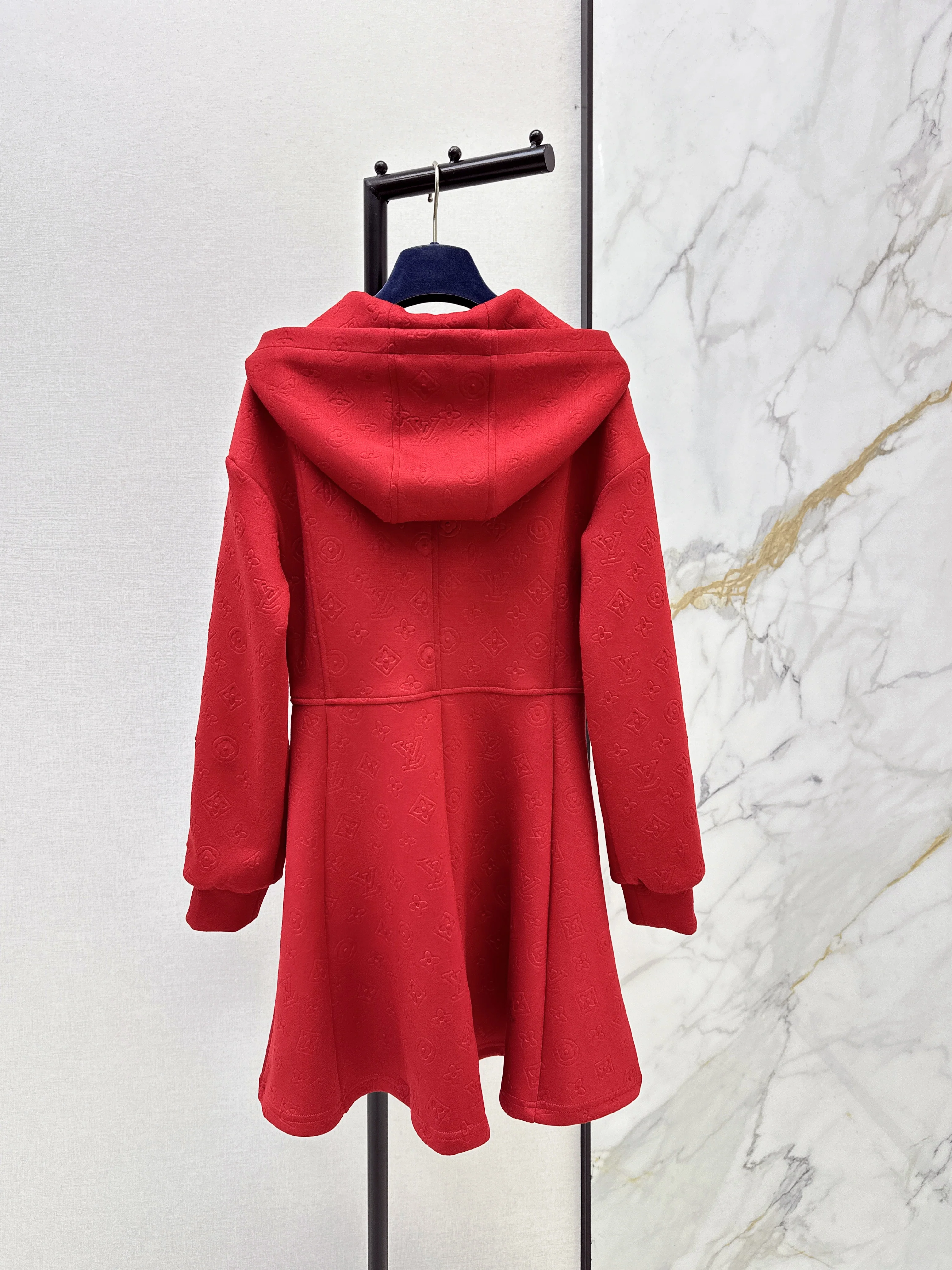Louis 26ss hooded zip-up sweatshirt dress