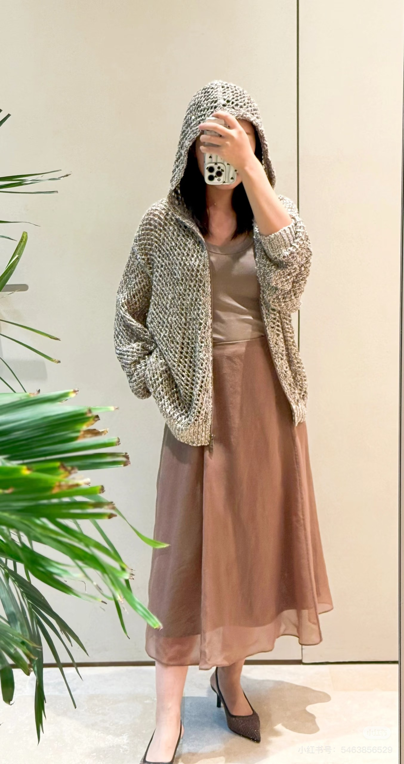 Brun 26ss hooded knit jacket