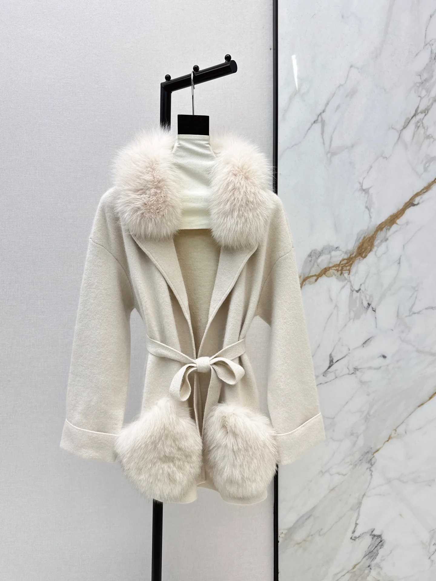 Fend 25fw knit wrap coats