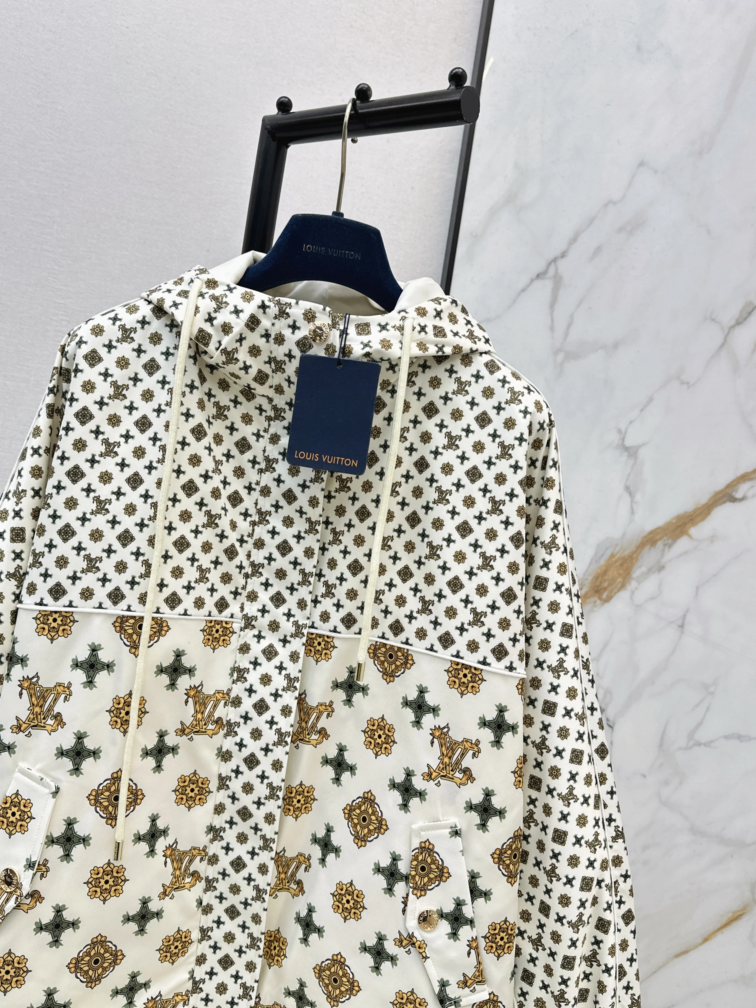 Louis 26ss hooded zipper trench coats