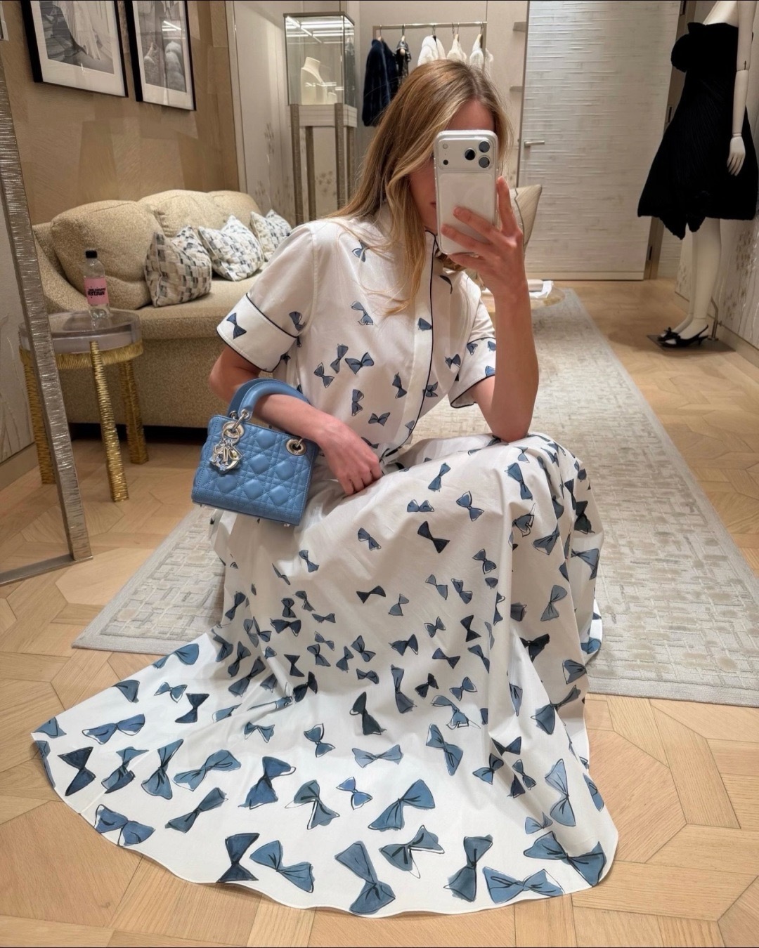 CD 26ss print ppleated skirt