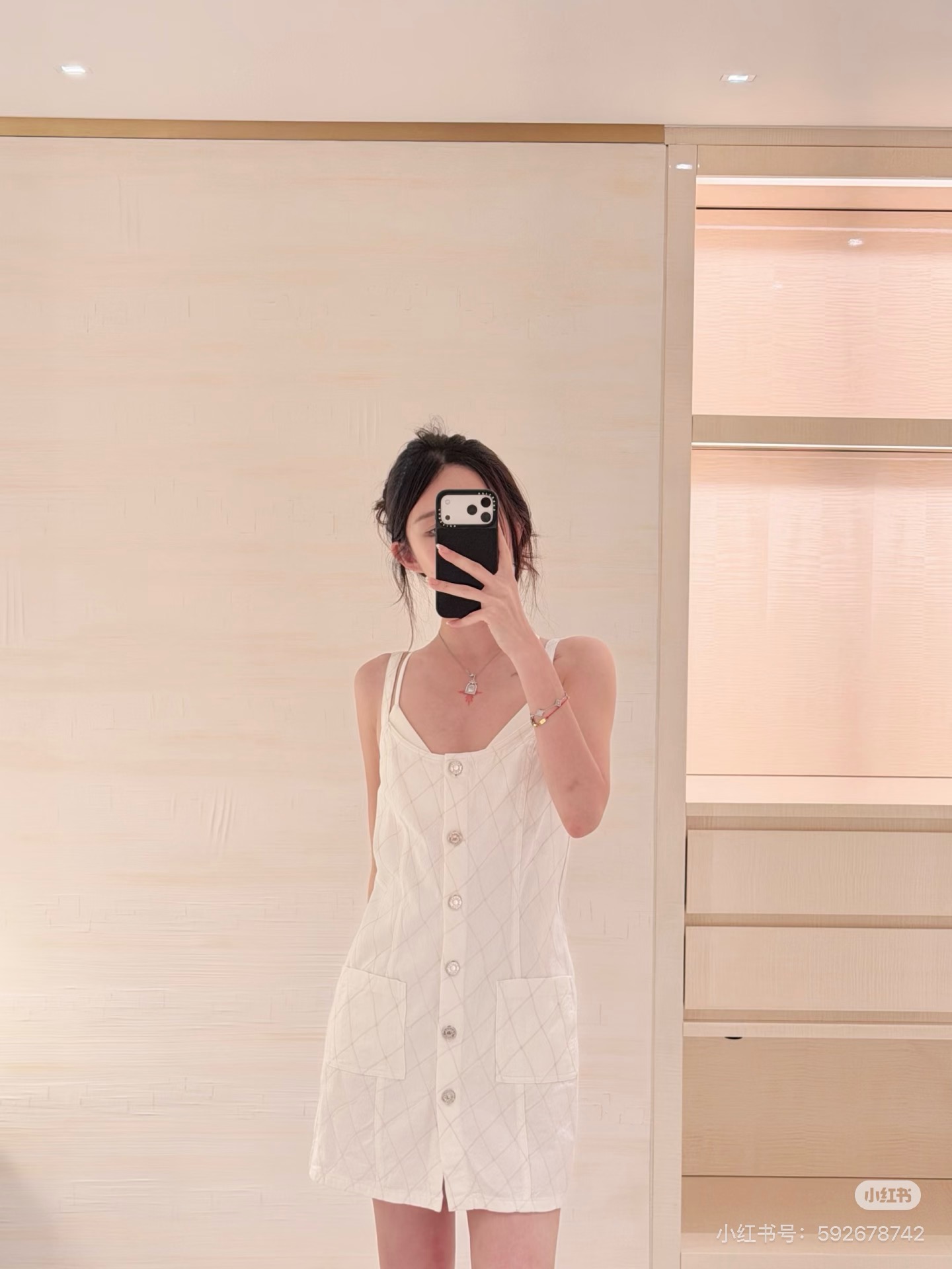 Chan 26ss denim slip dress