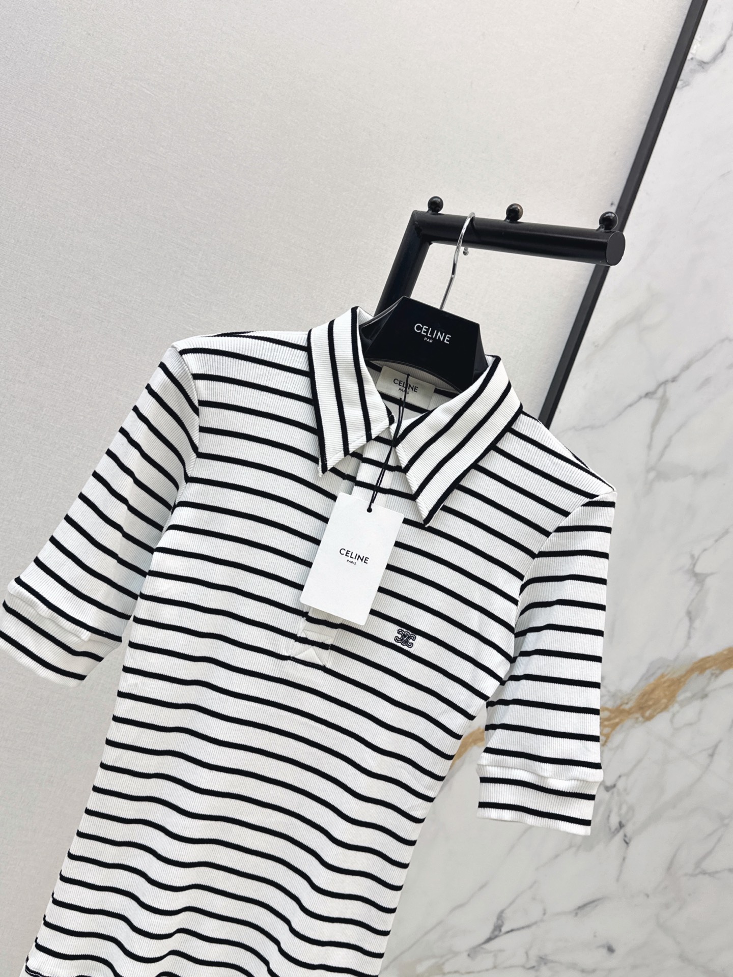 Celi 26ss stripe polo shirt