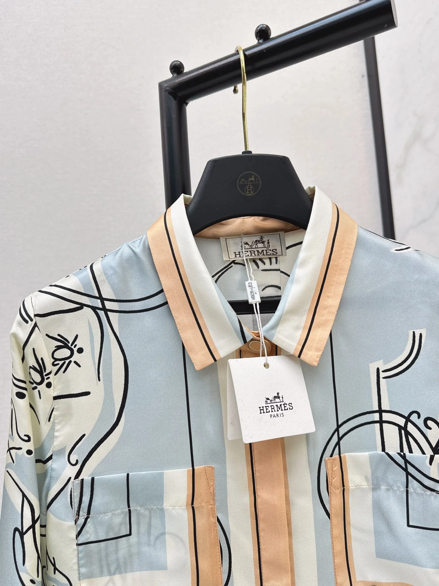 Herm 26ss print silk shirts