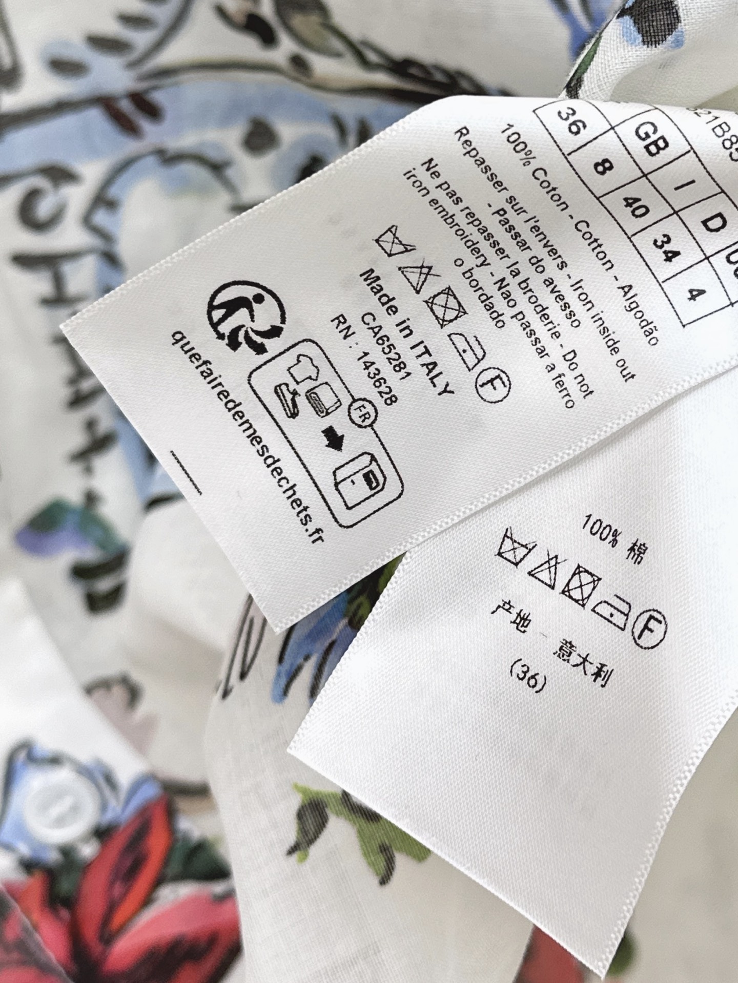 CD 26ss v-neck print dress