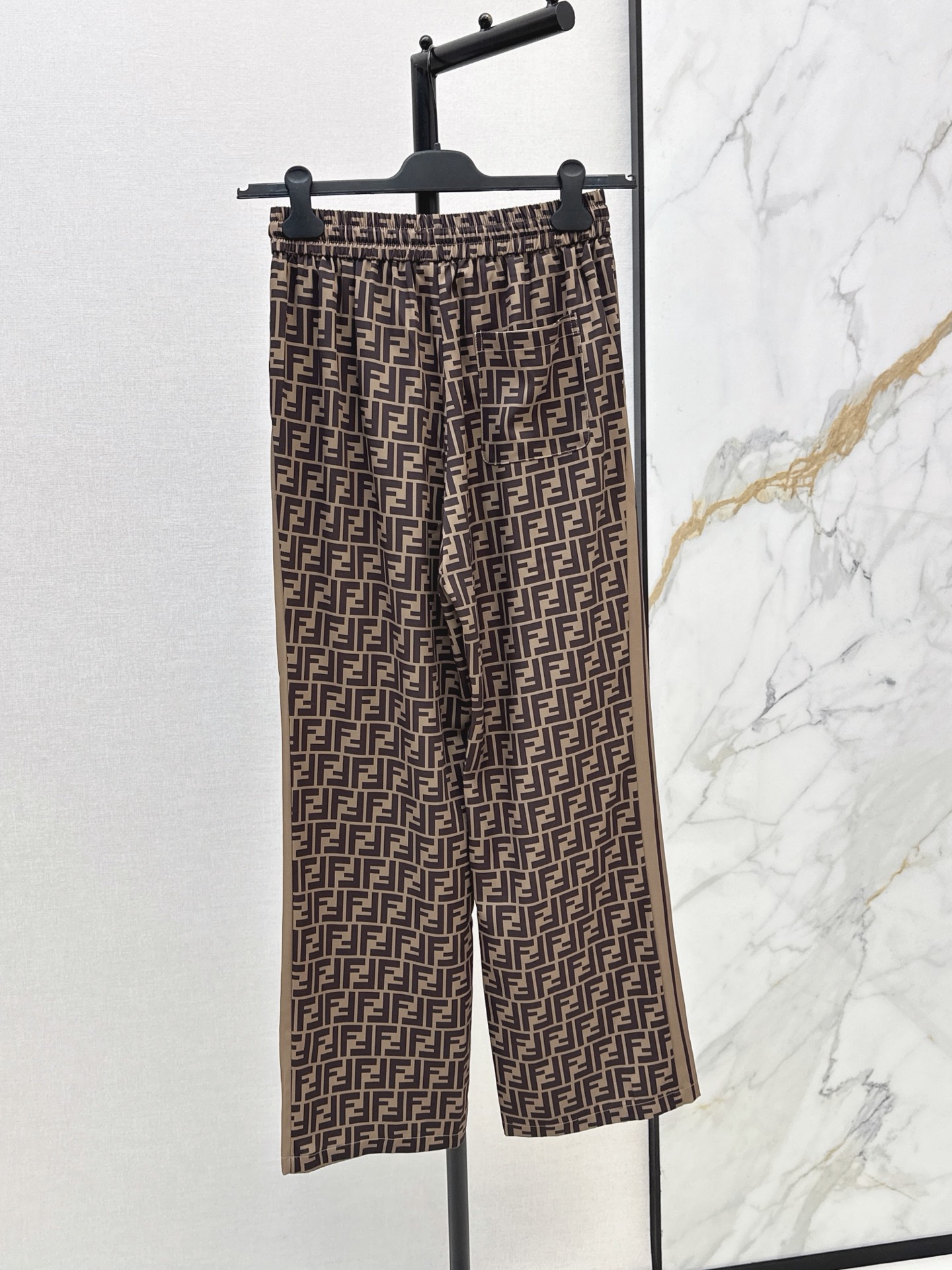 Fen 26ss drawstring wide leg pants