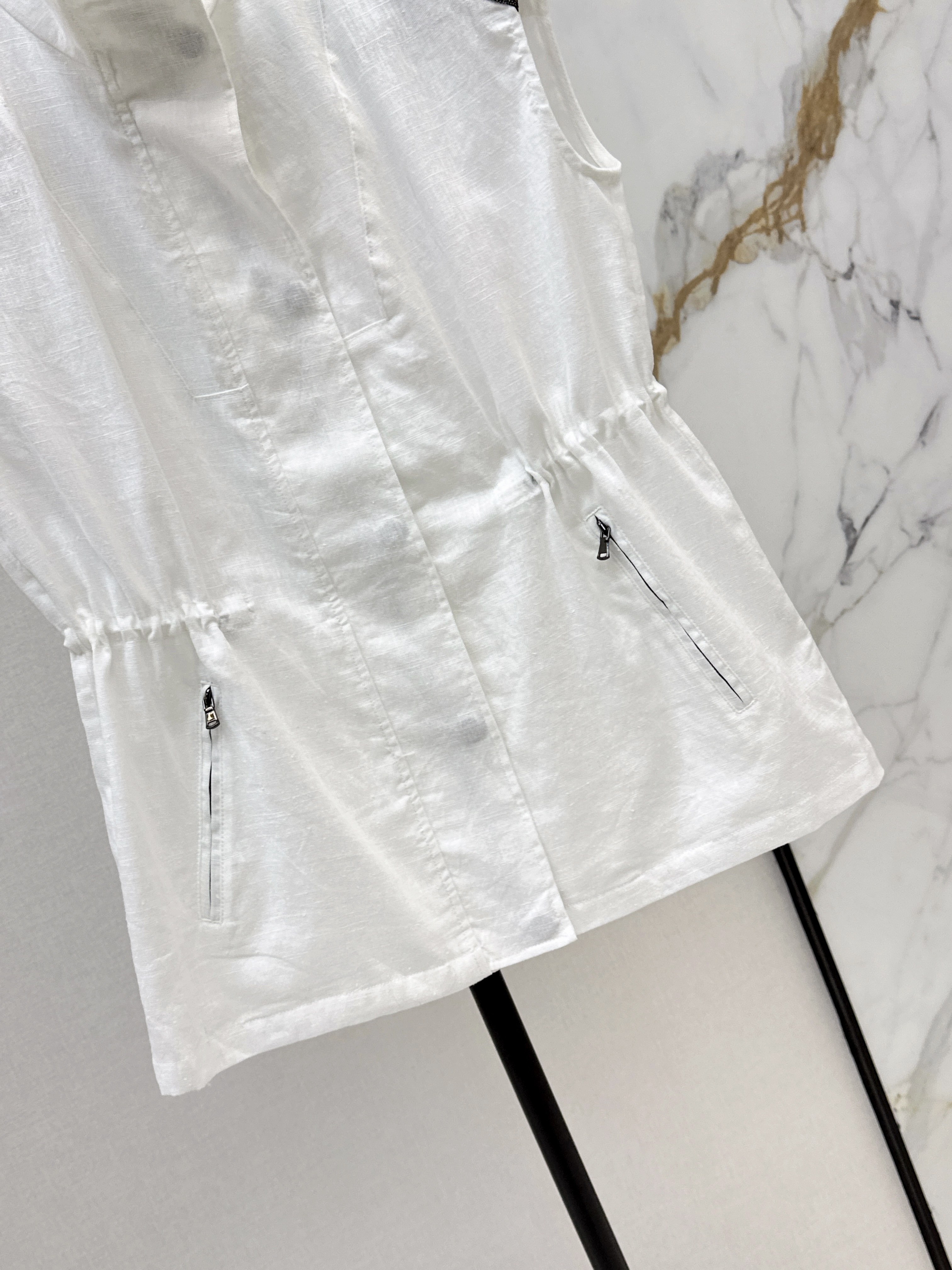 Brun 26ss drawstring waistcoat