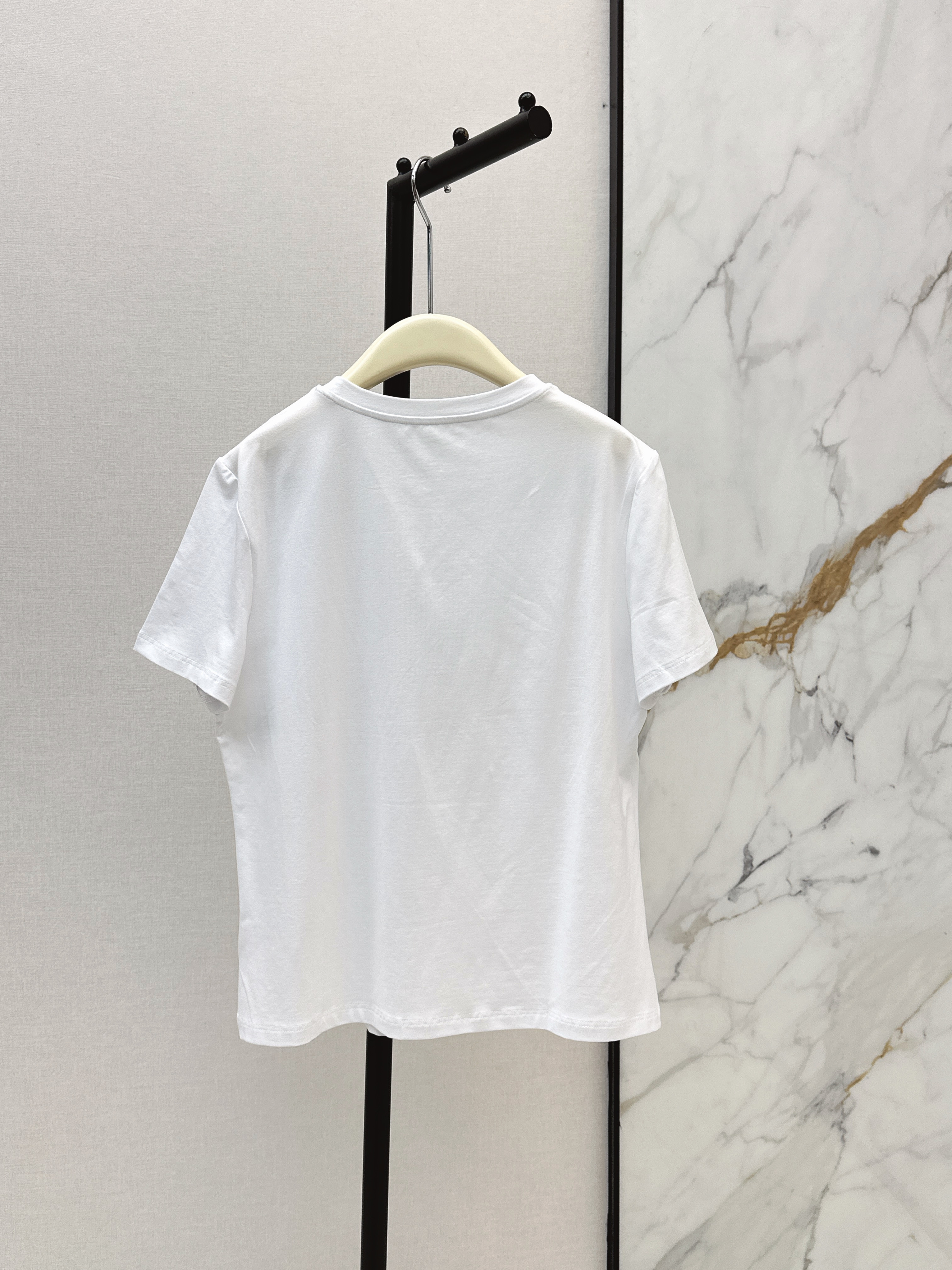 Chan 26ss beading print t-shirt