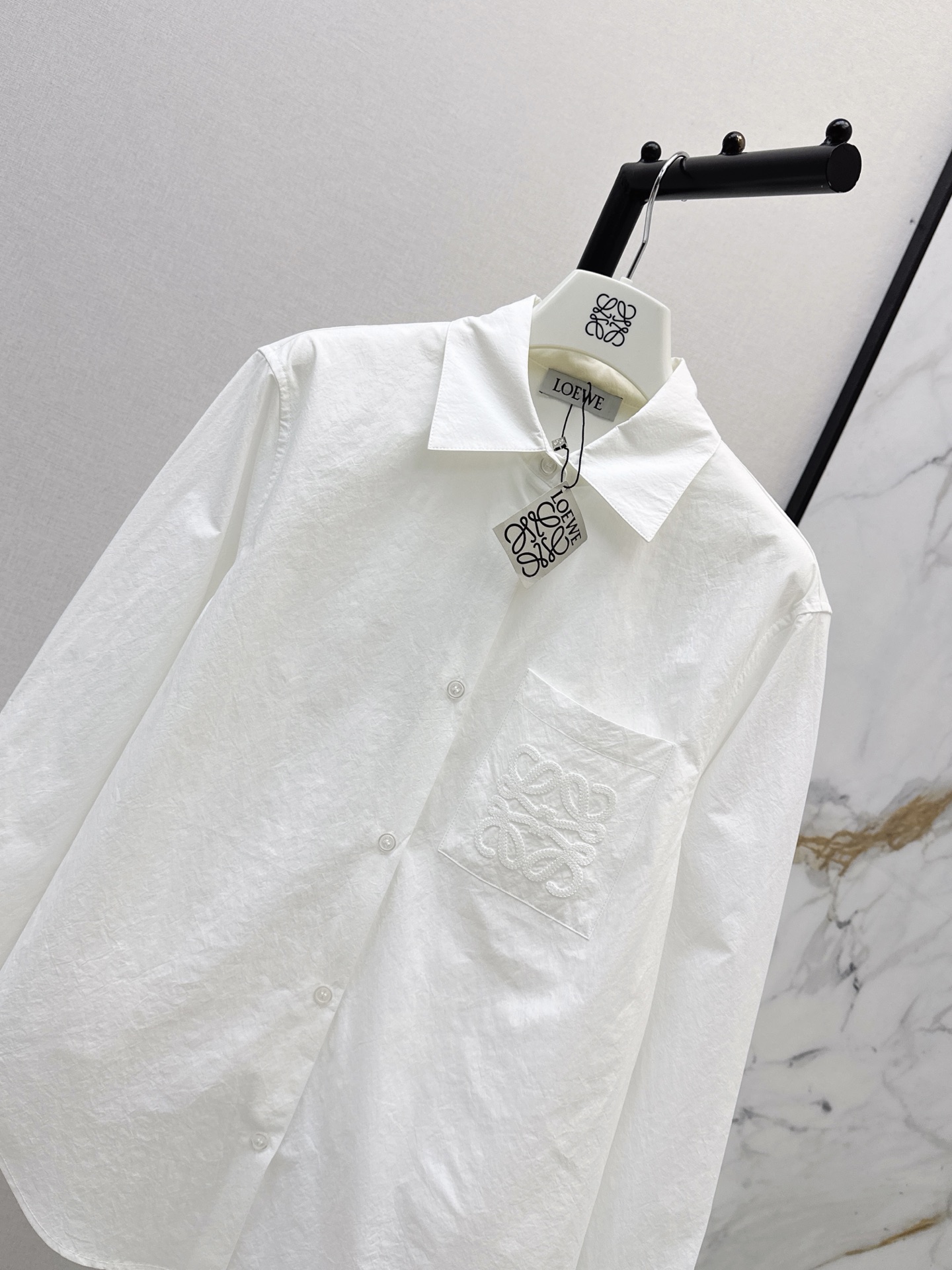 Loe 26ss asymmetrical shirt