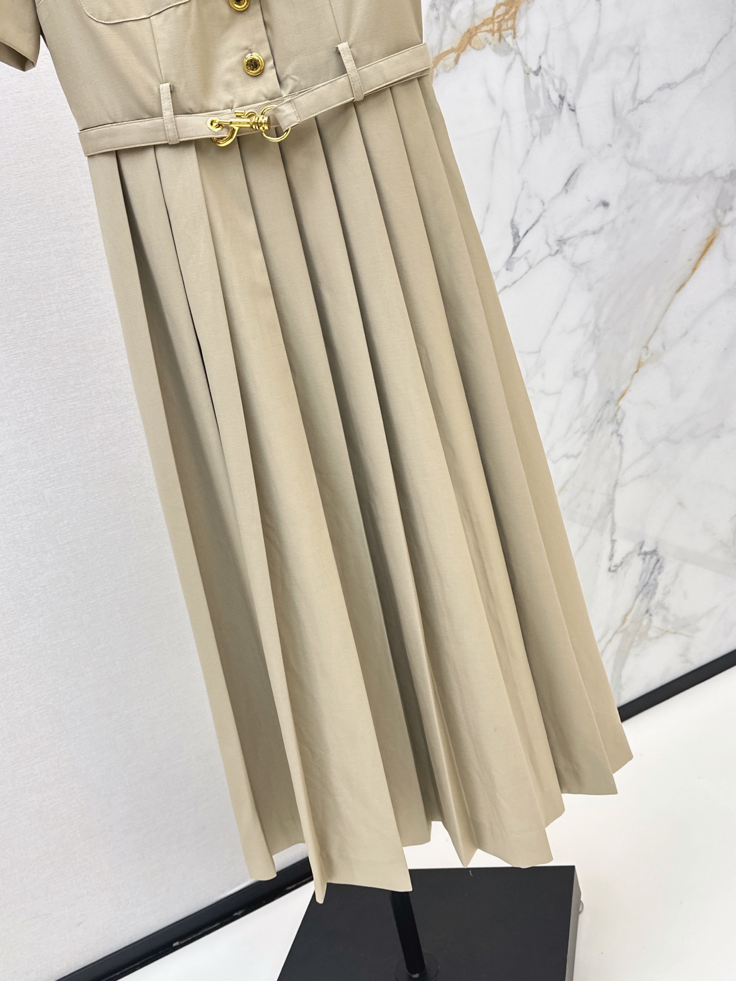 Miu 26ss pleated shirt dress