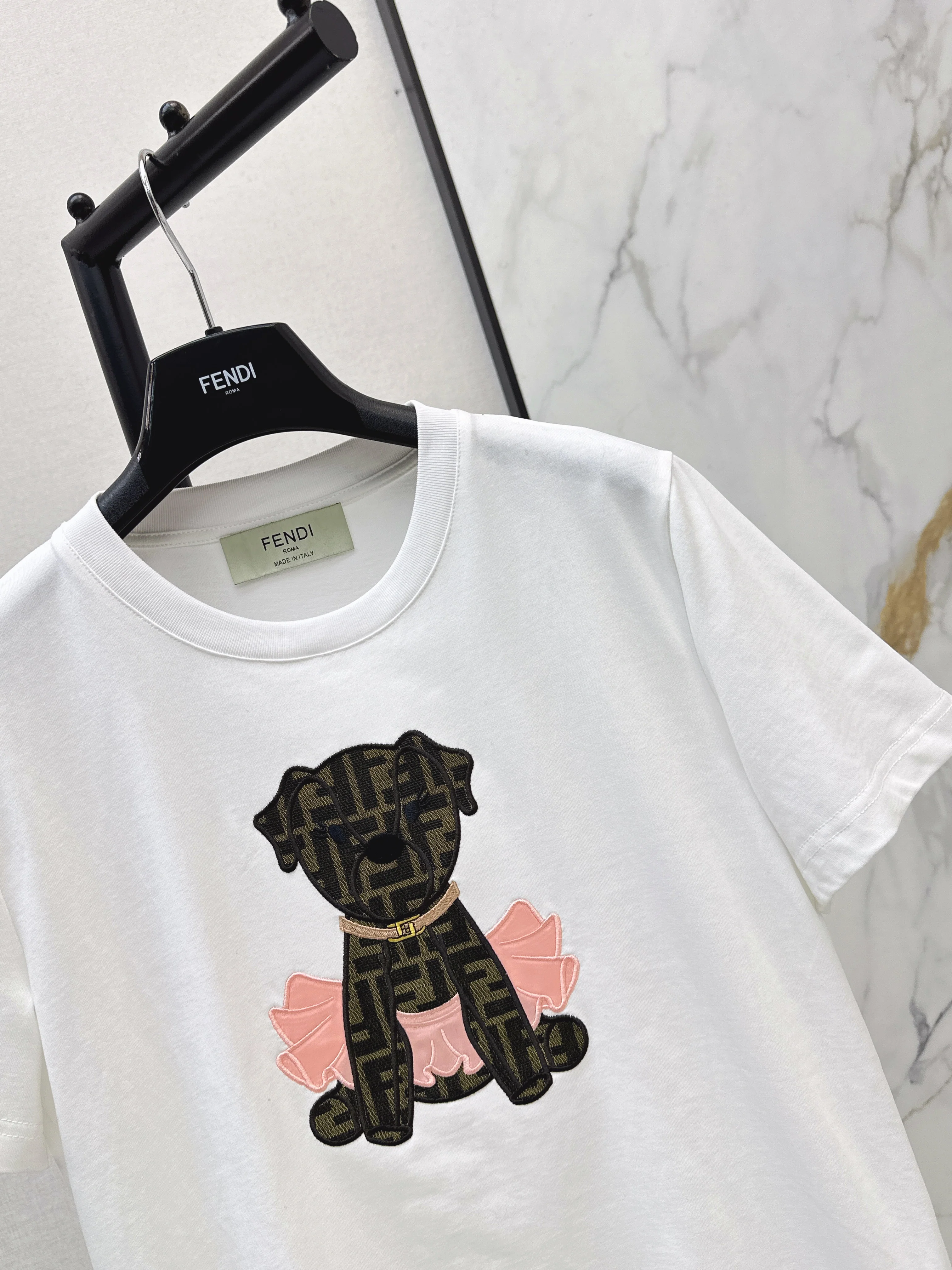 Fend 26ss embroidery t-shirts