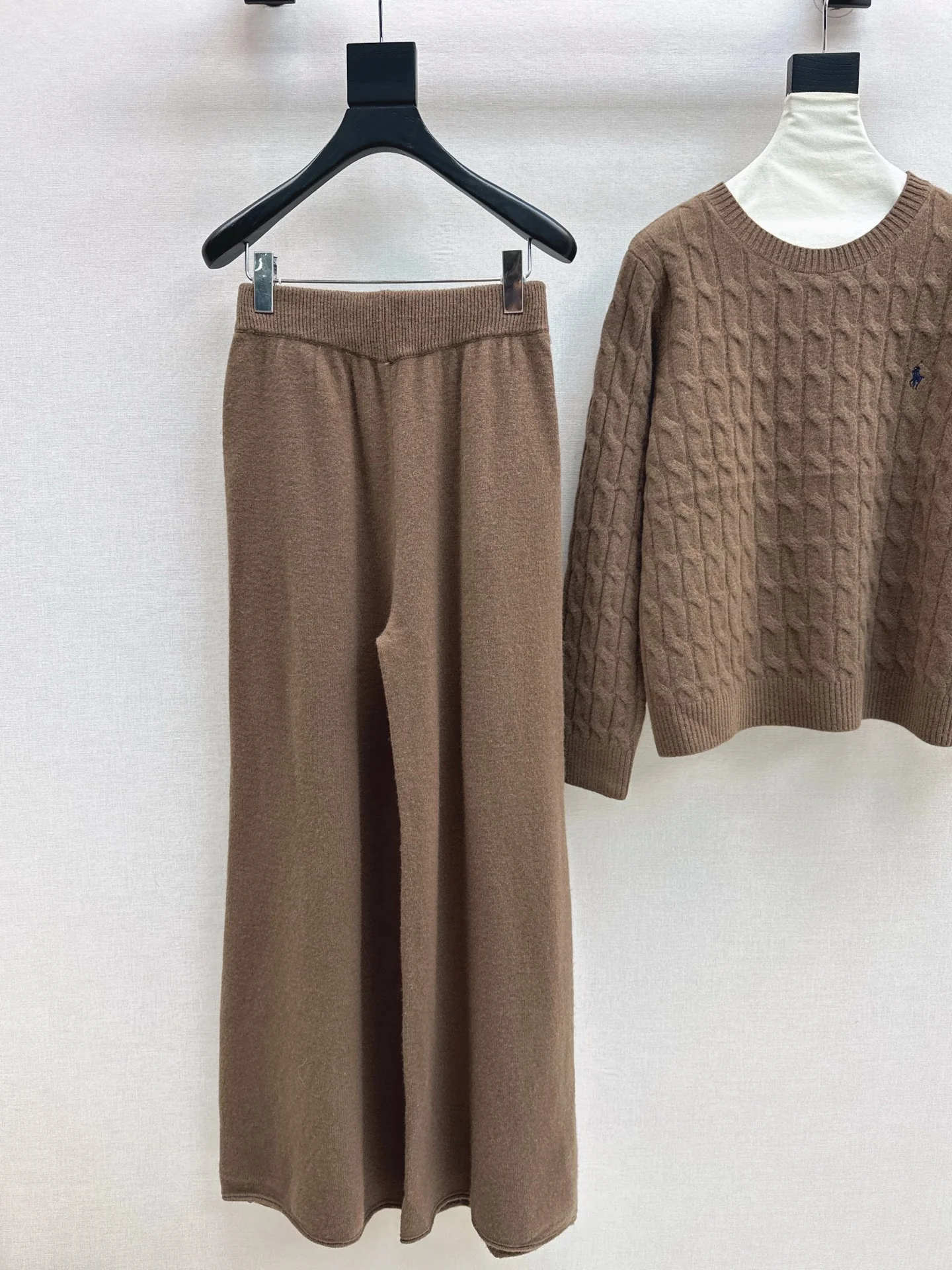 Ralp 25fw wool sweater +wide-leg pants