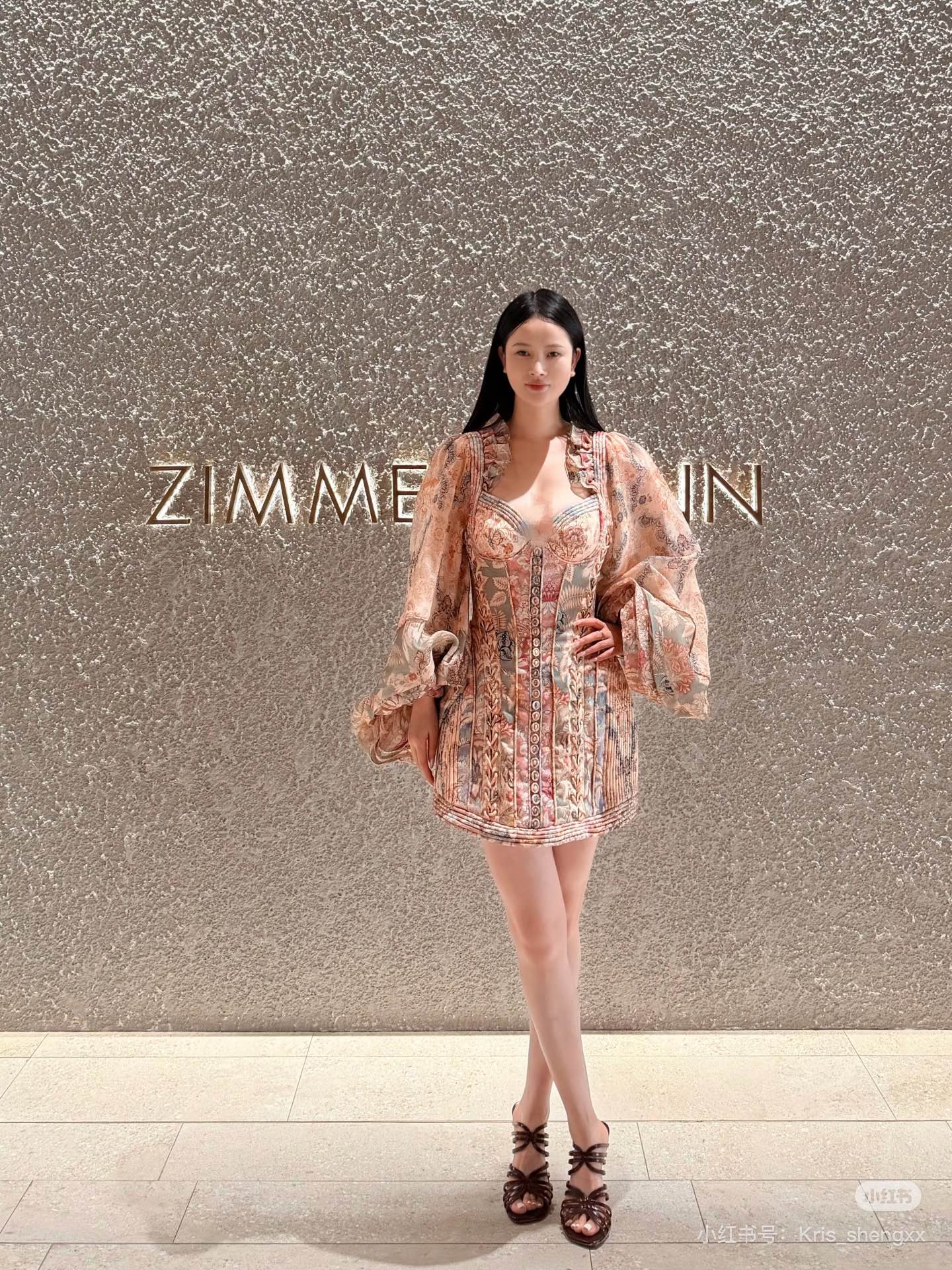 Zimm 26ss flower print dress