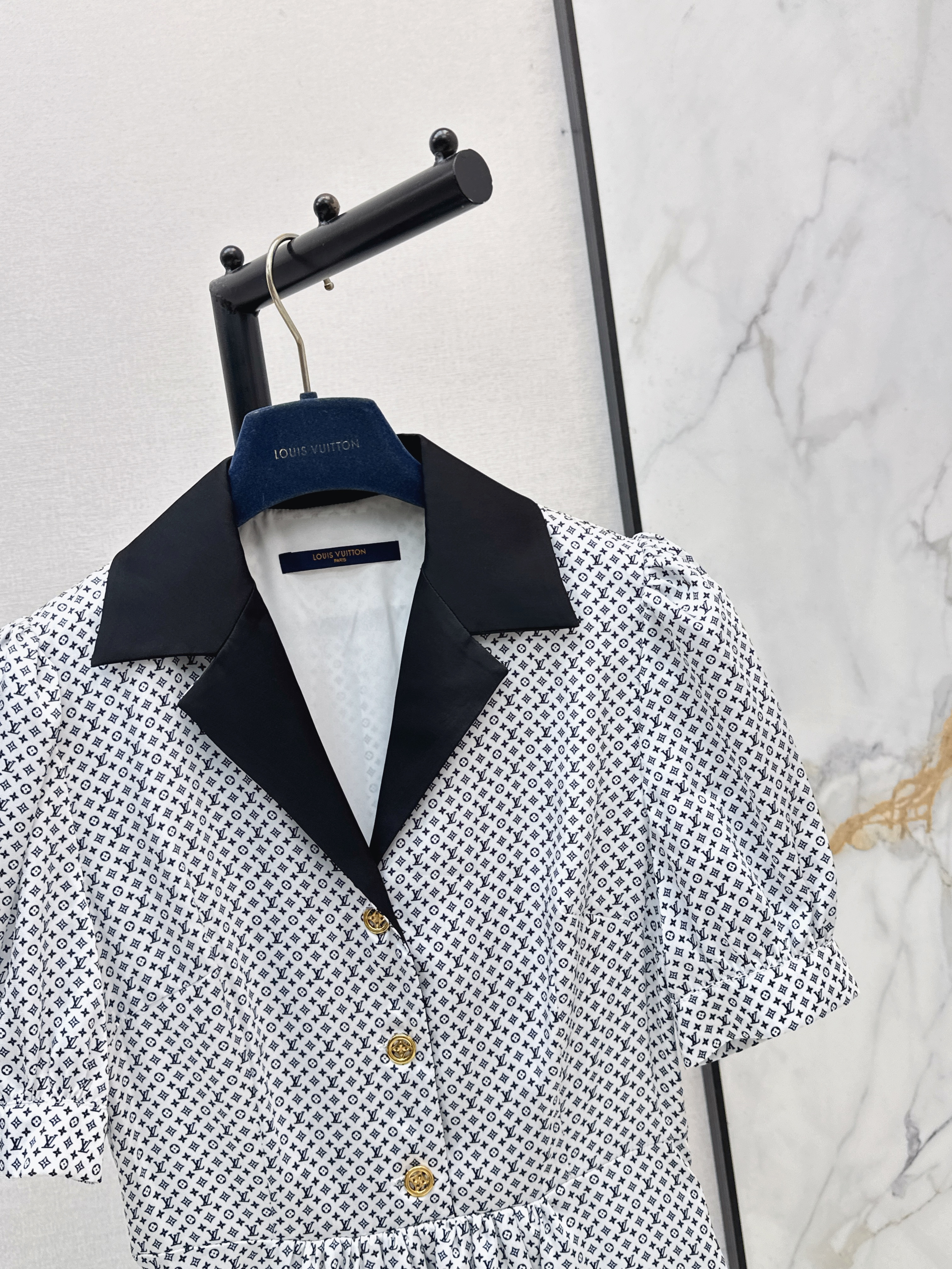 Loui 26ss contract collar dress