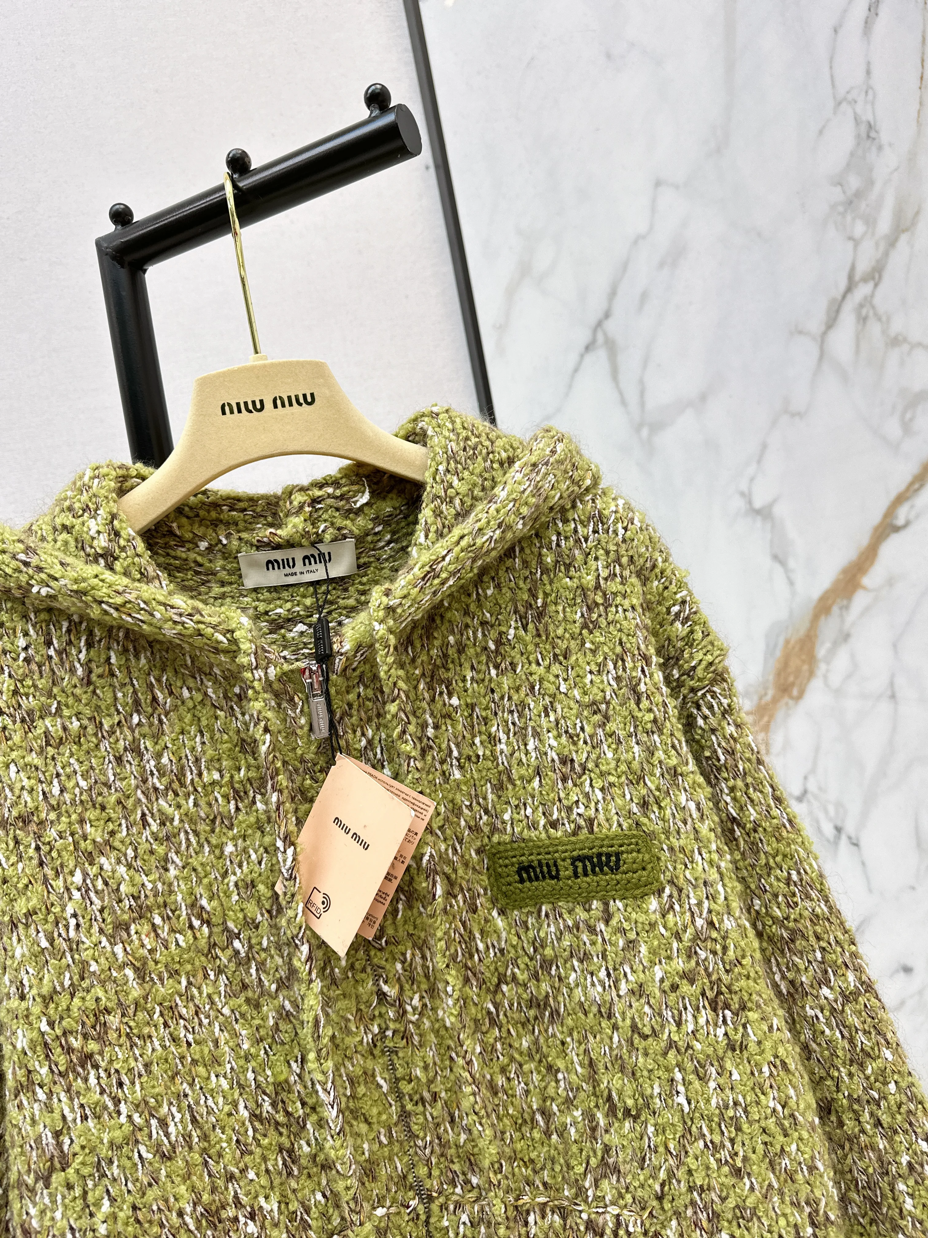 Miu 26ss hooded jacket