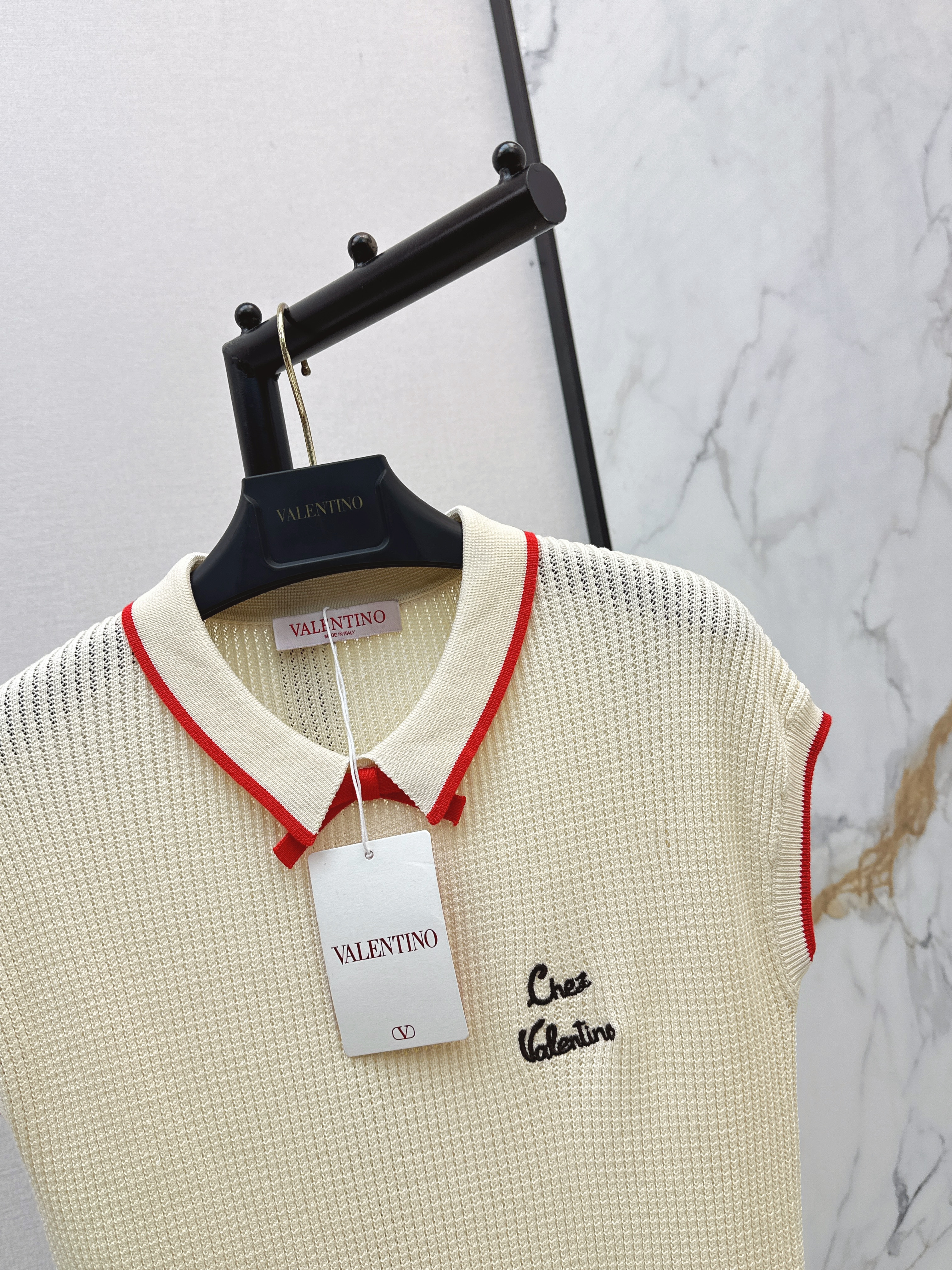 Valen 26ss bow knit vest