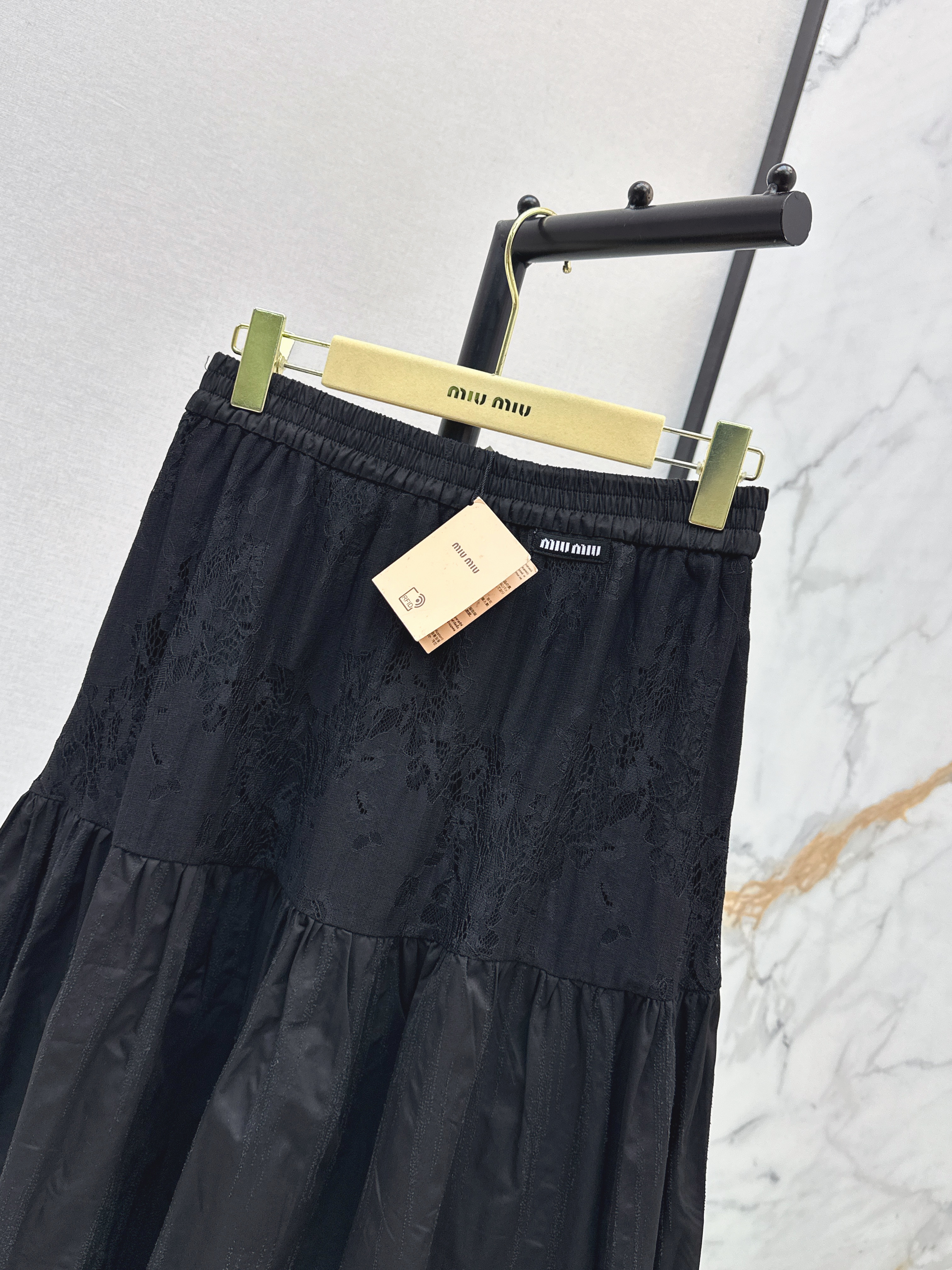 Miu 26ss lace jacquard skirt