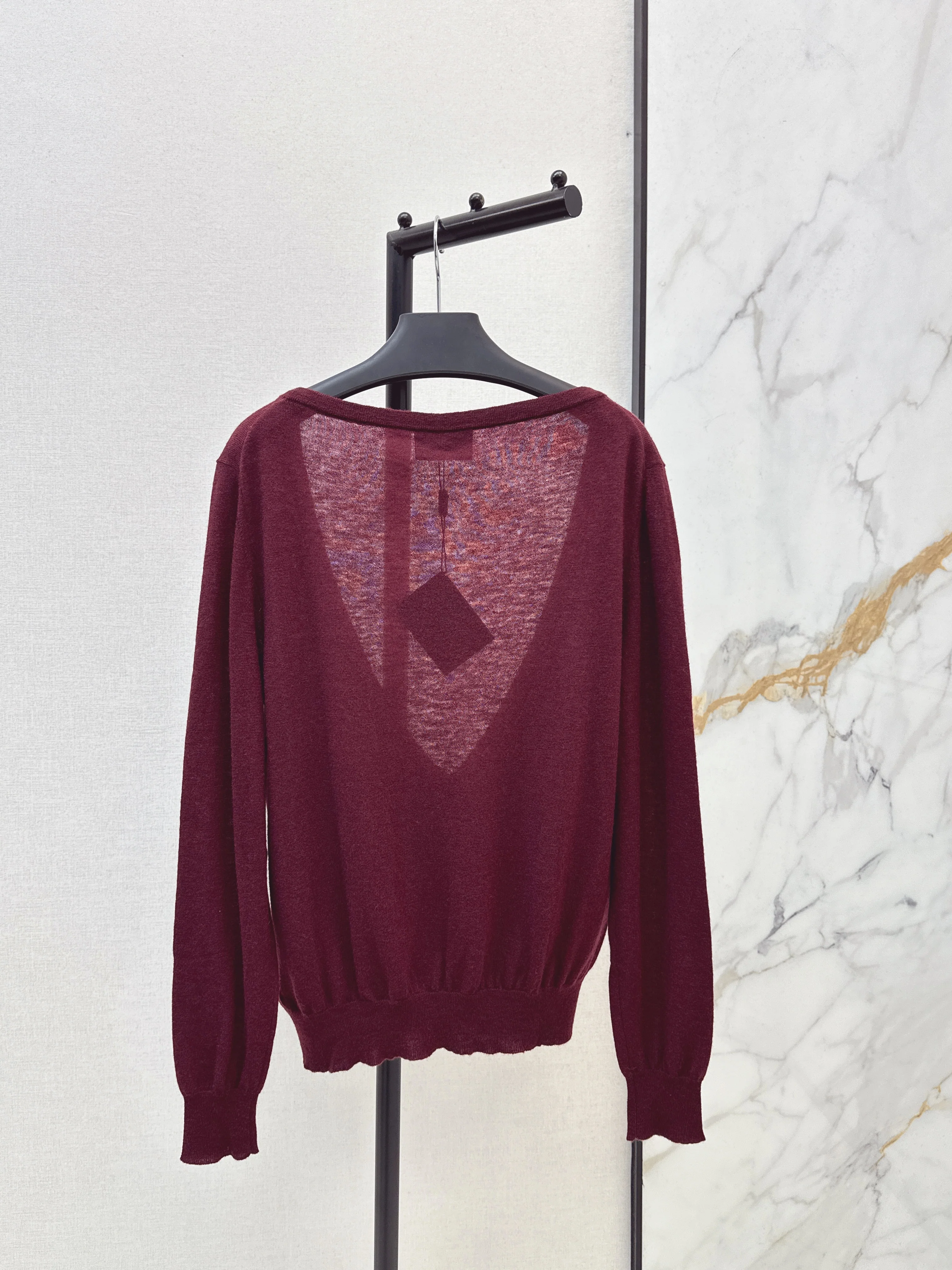 Prad 26ss v-neck cashmere sweater