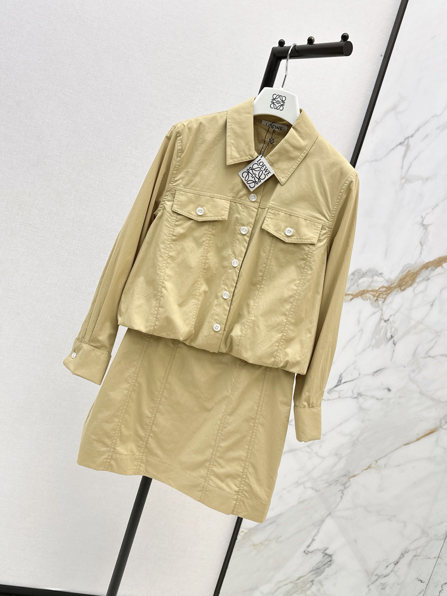 Loe 26ss 2in1 shirt dress