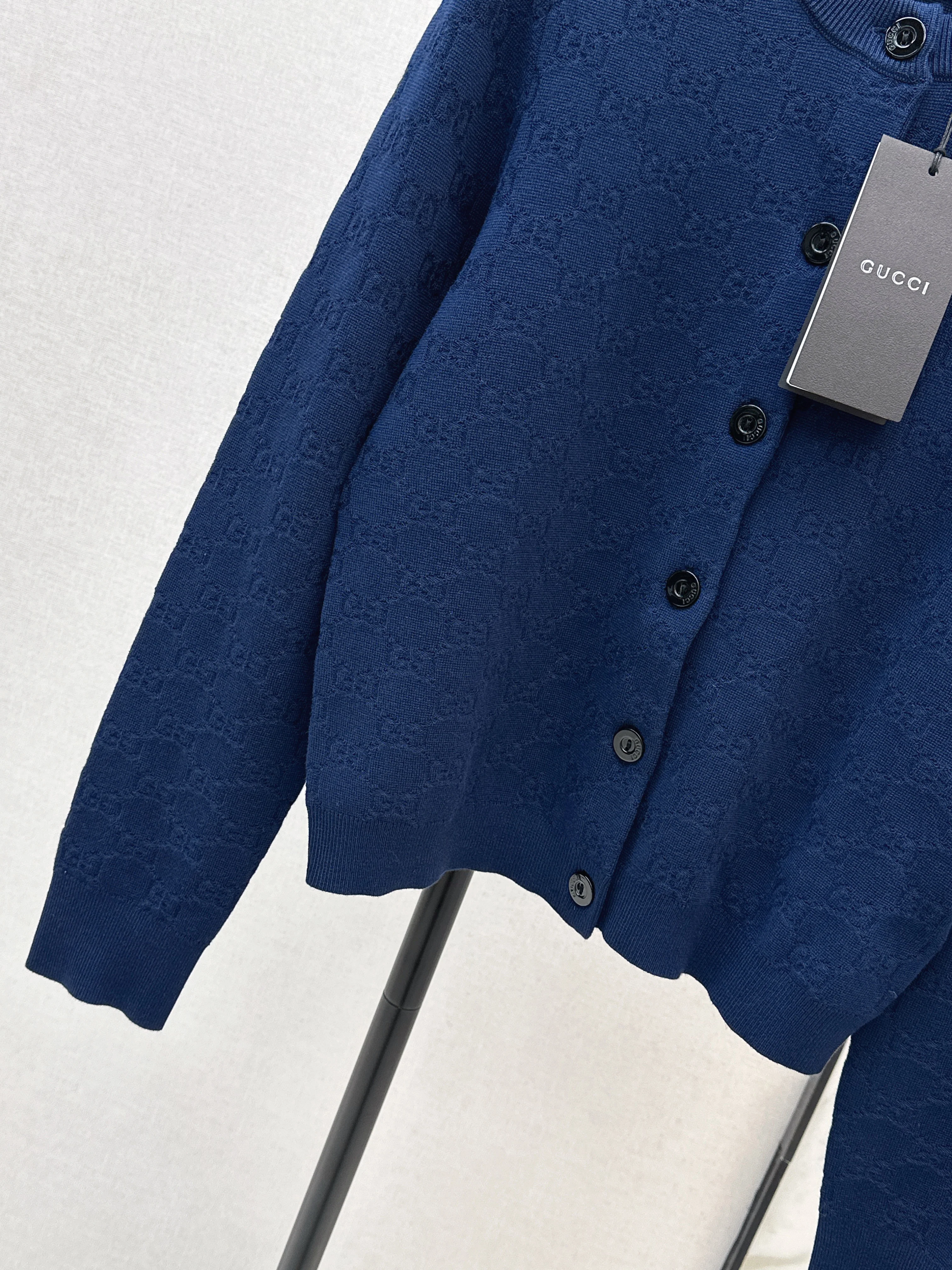 Gucc 26ss jacquard knitted cardigan