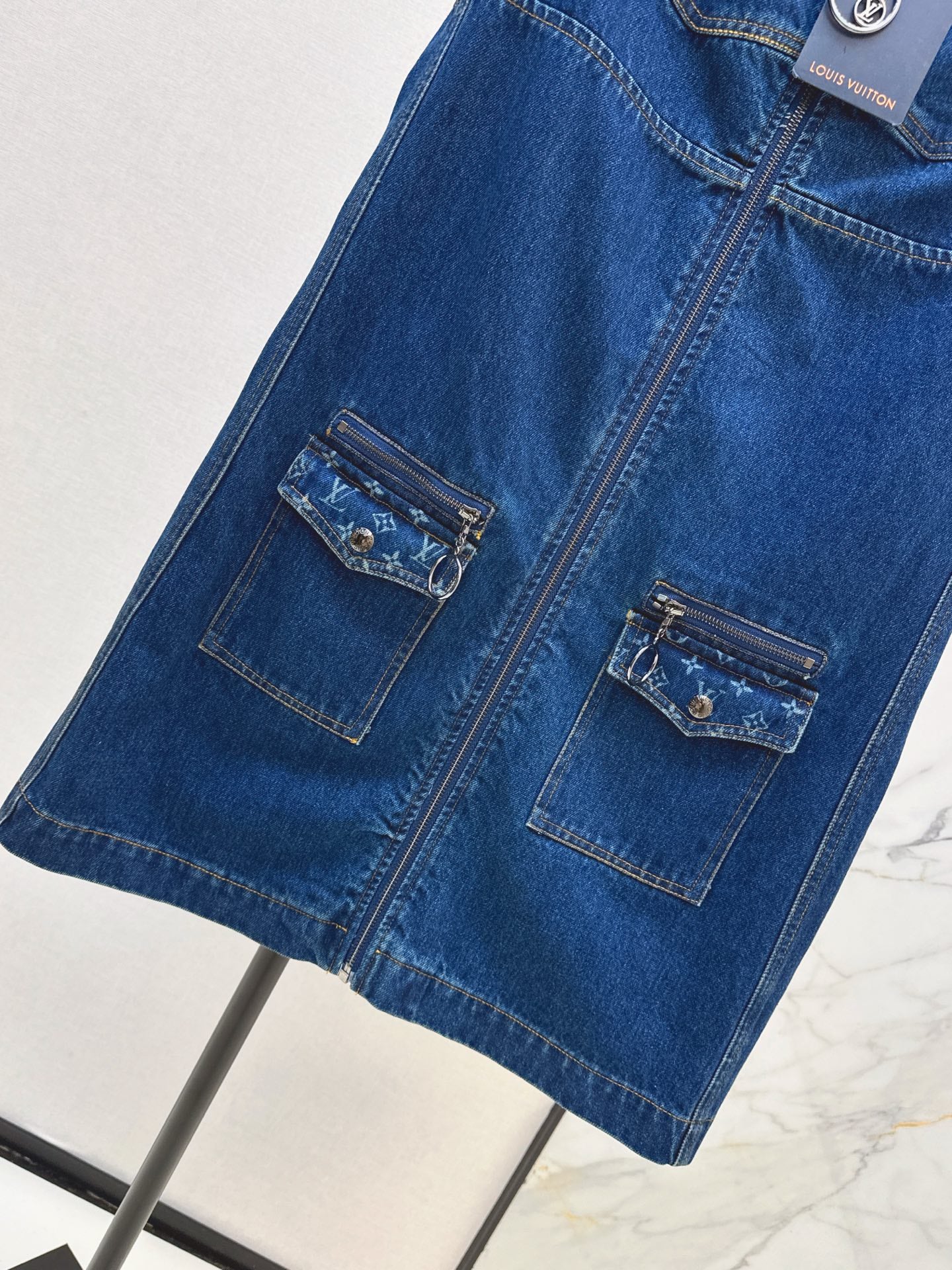 Louis 25fw sleeveless denim dress