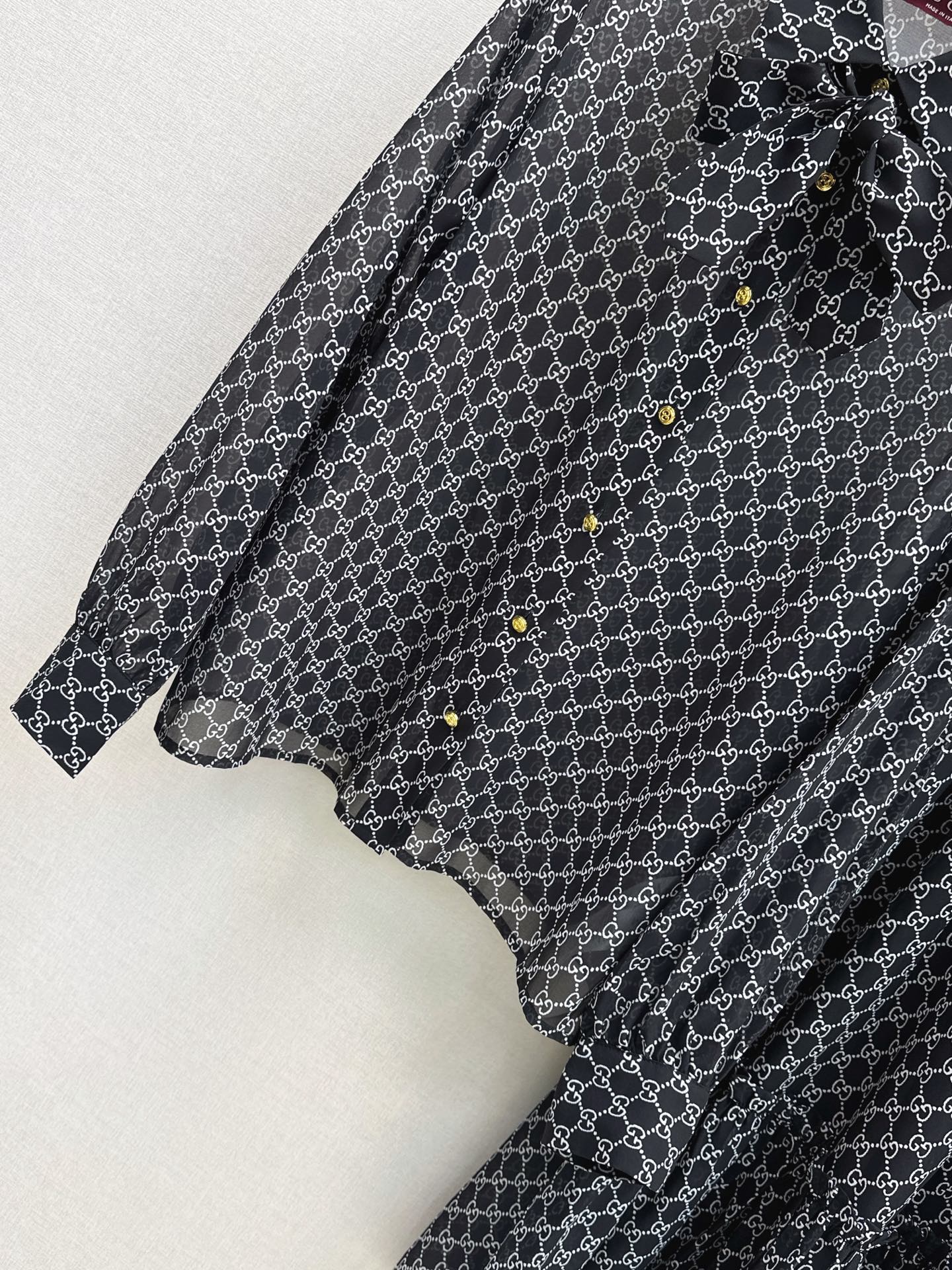 Guc 26ss print shirt skirt sets