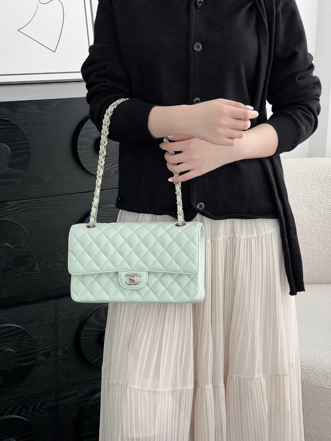 Chan cf25 chain shoulder bag