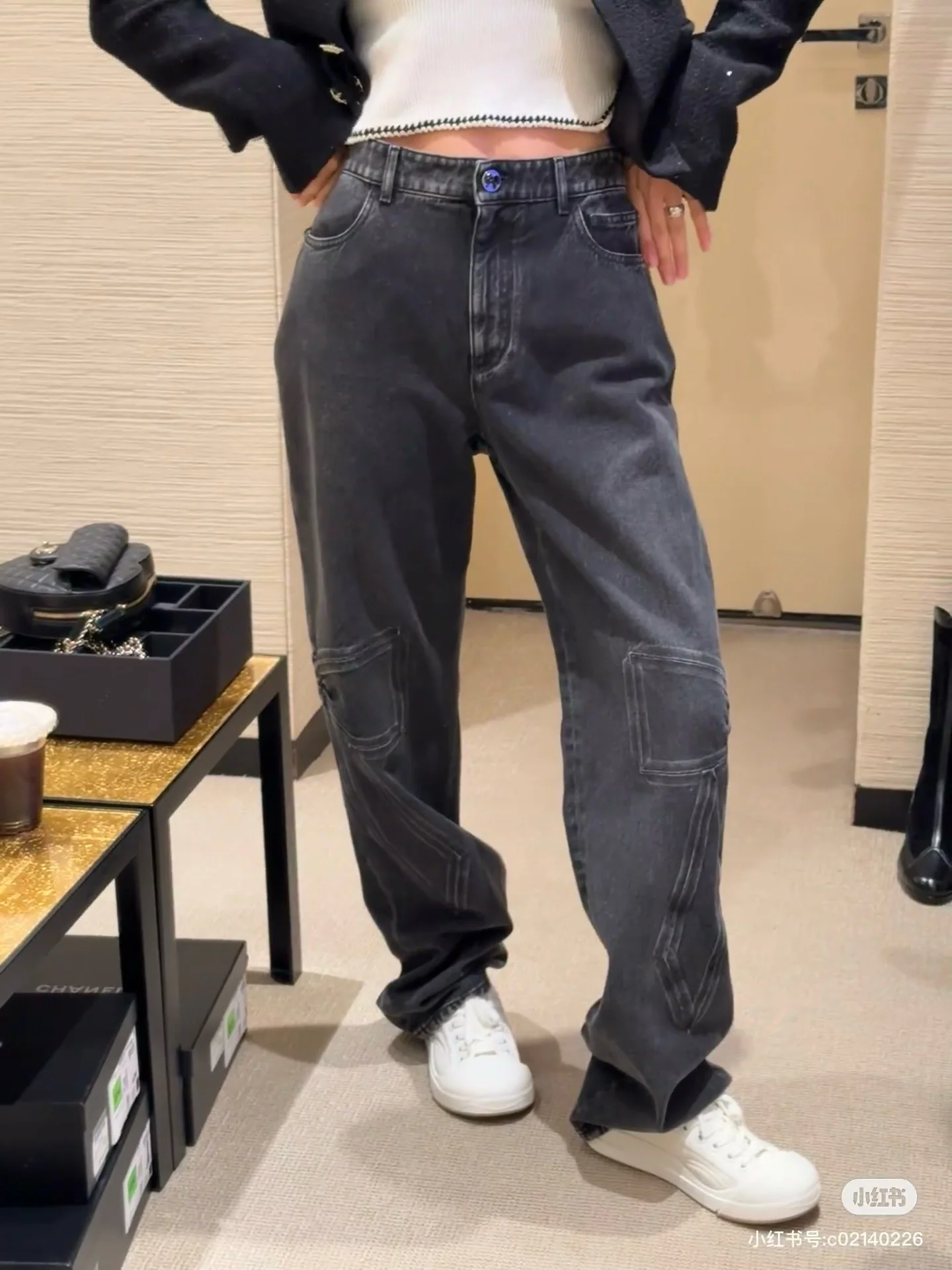 Chan 25fw cargo denim pants