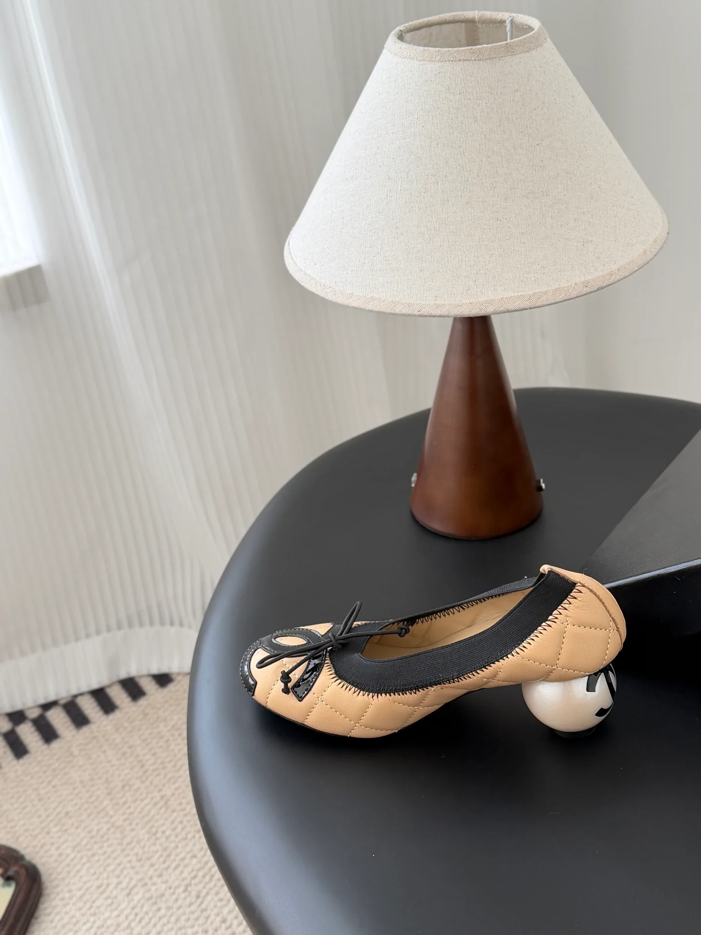 Chan 25k chunky heel ballerina shoes