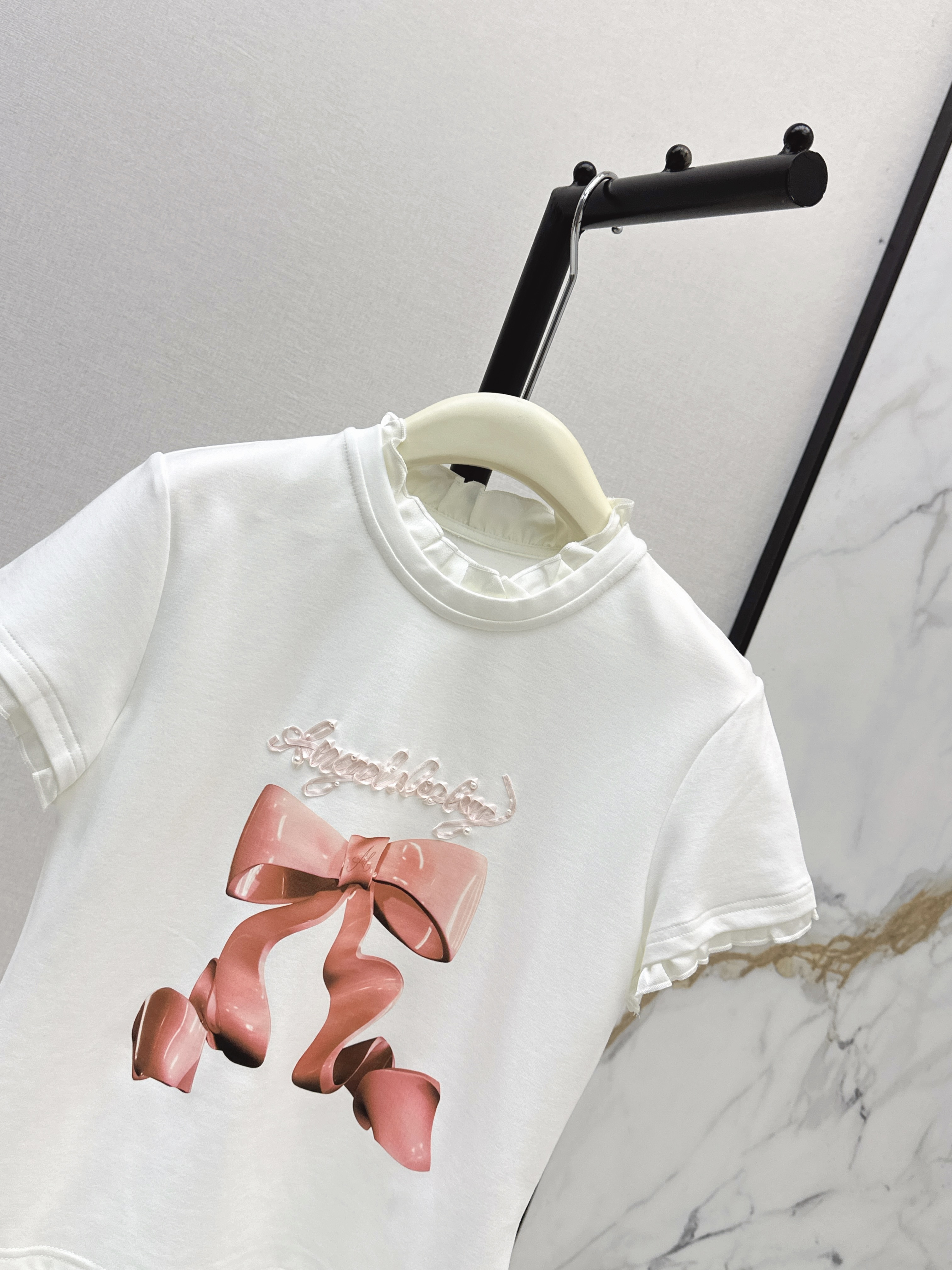 26SS Bow Graphic T-Shirt