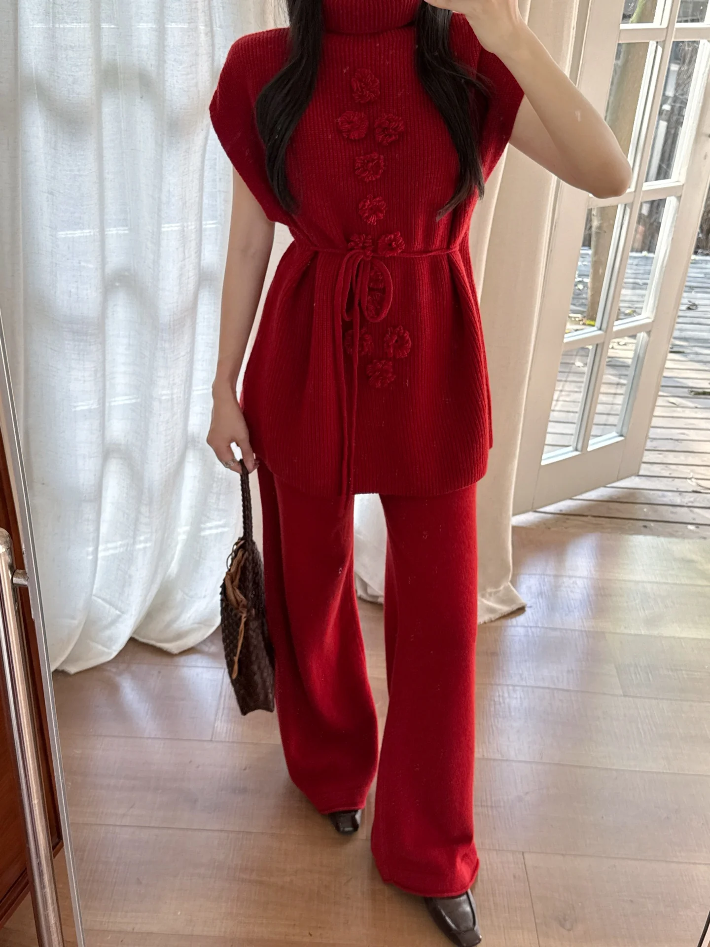 Chan 25fw sleeveless sweater pants set