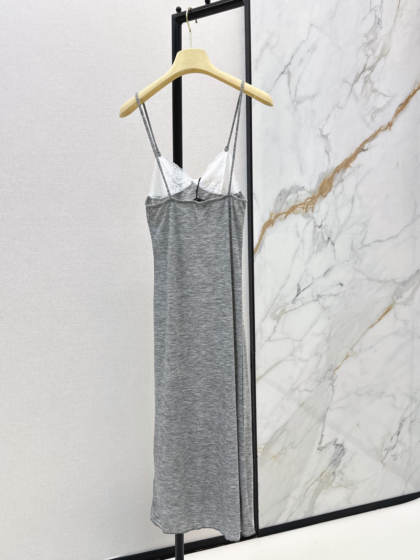 Miu 26ss lave knit slip dress