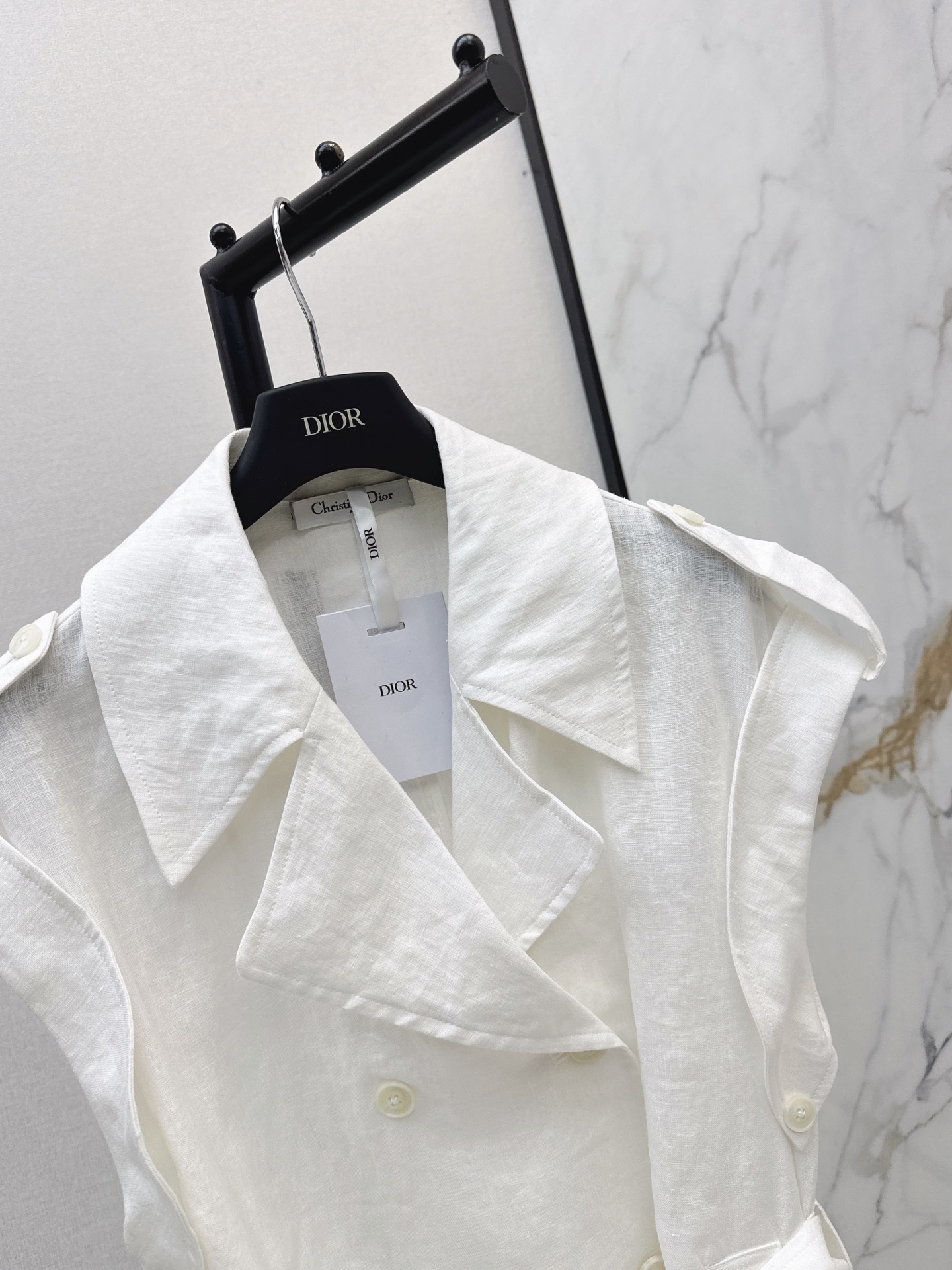 CD 26ss sleeveless belted shirt