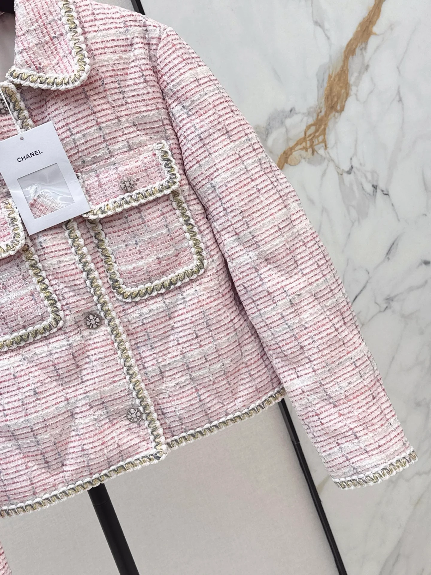 Chan 26ss tweed down jacket