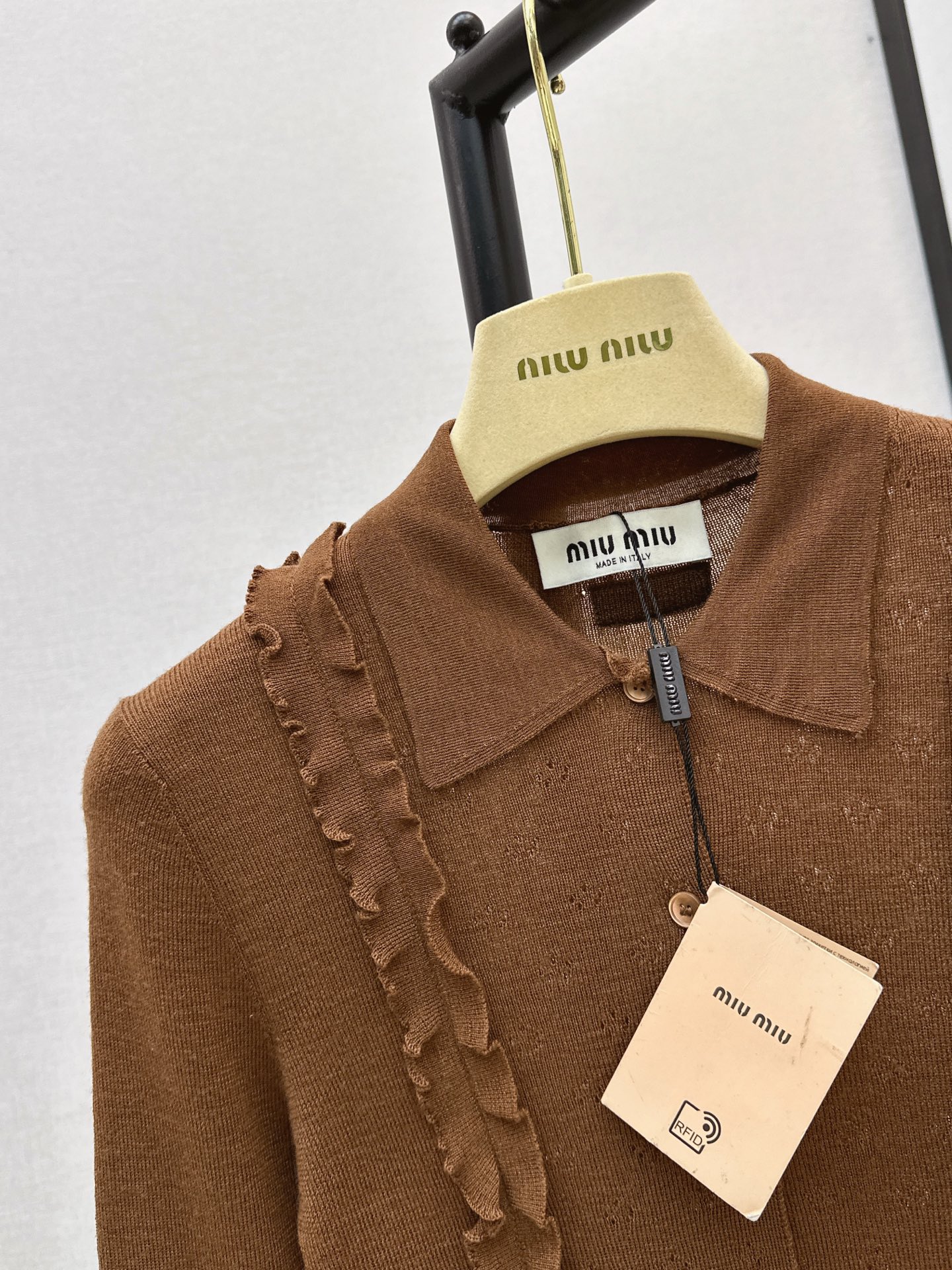 Miu 26ss ruffle cardiagn