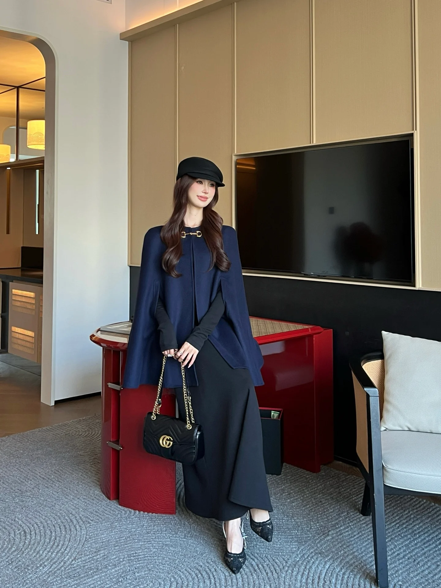 Gucc 25fw wool cape coats