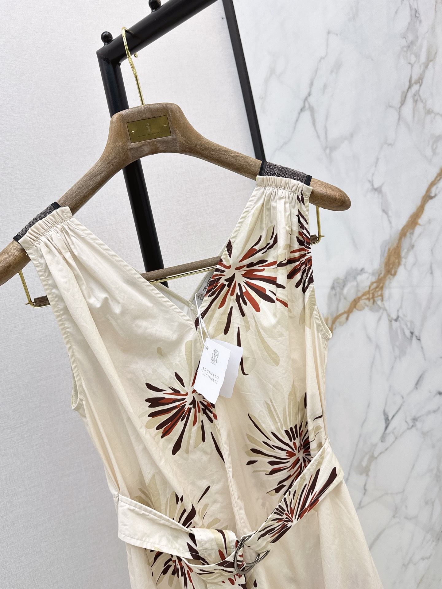 Brun 26ss sleeveless print dress