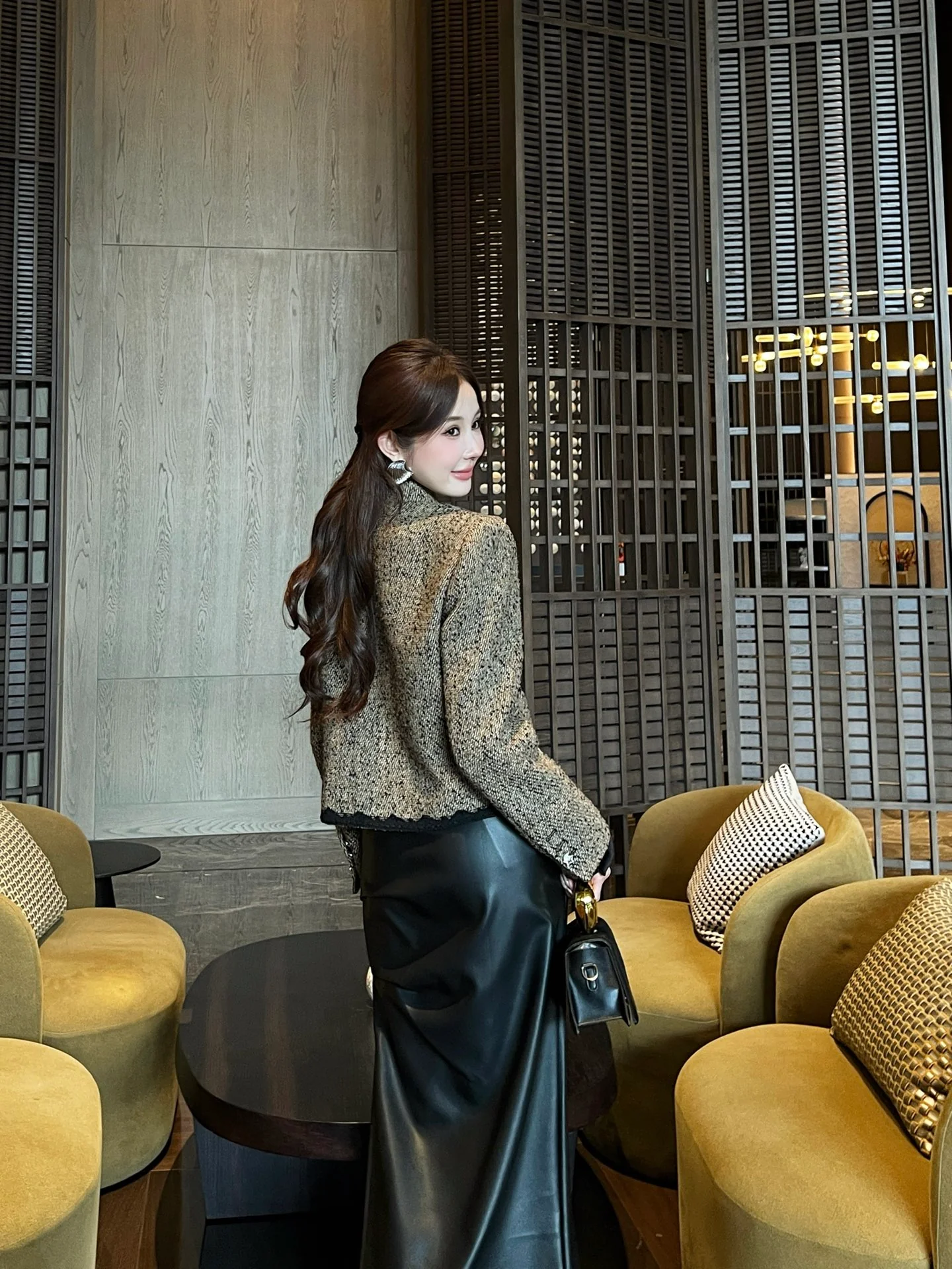 Chan 26ss woven tweed jacket