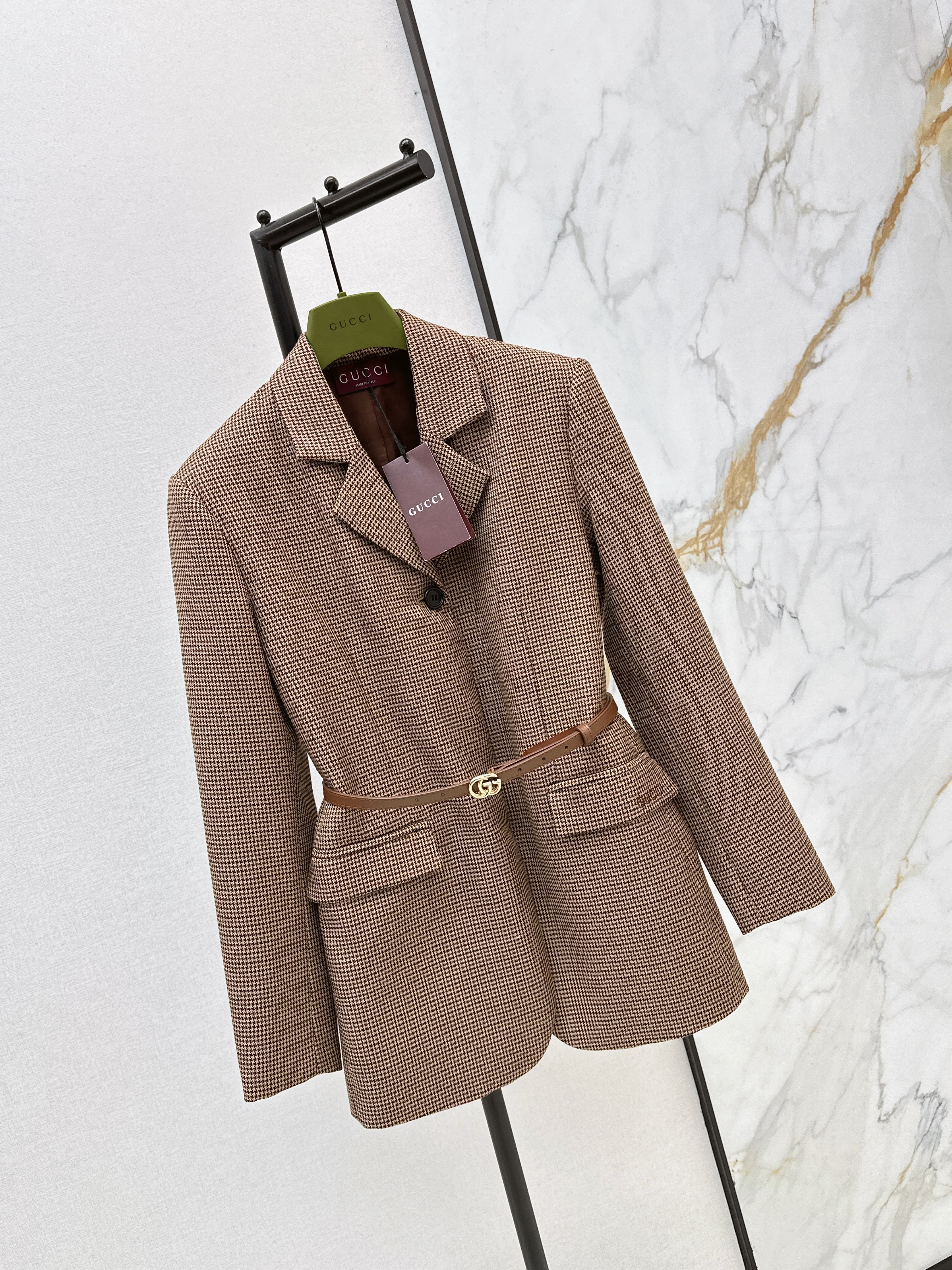 Gucc 26ss houndstooth black