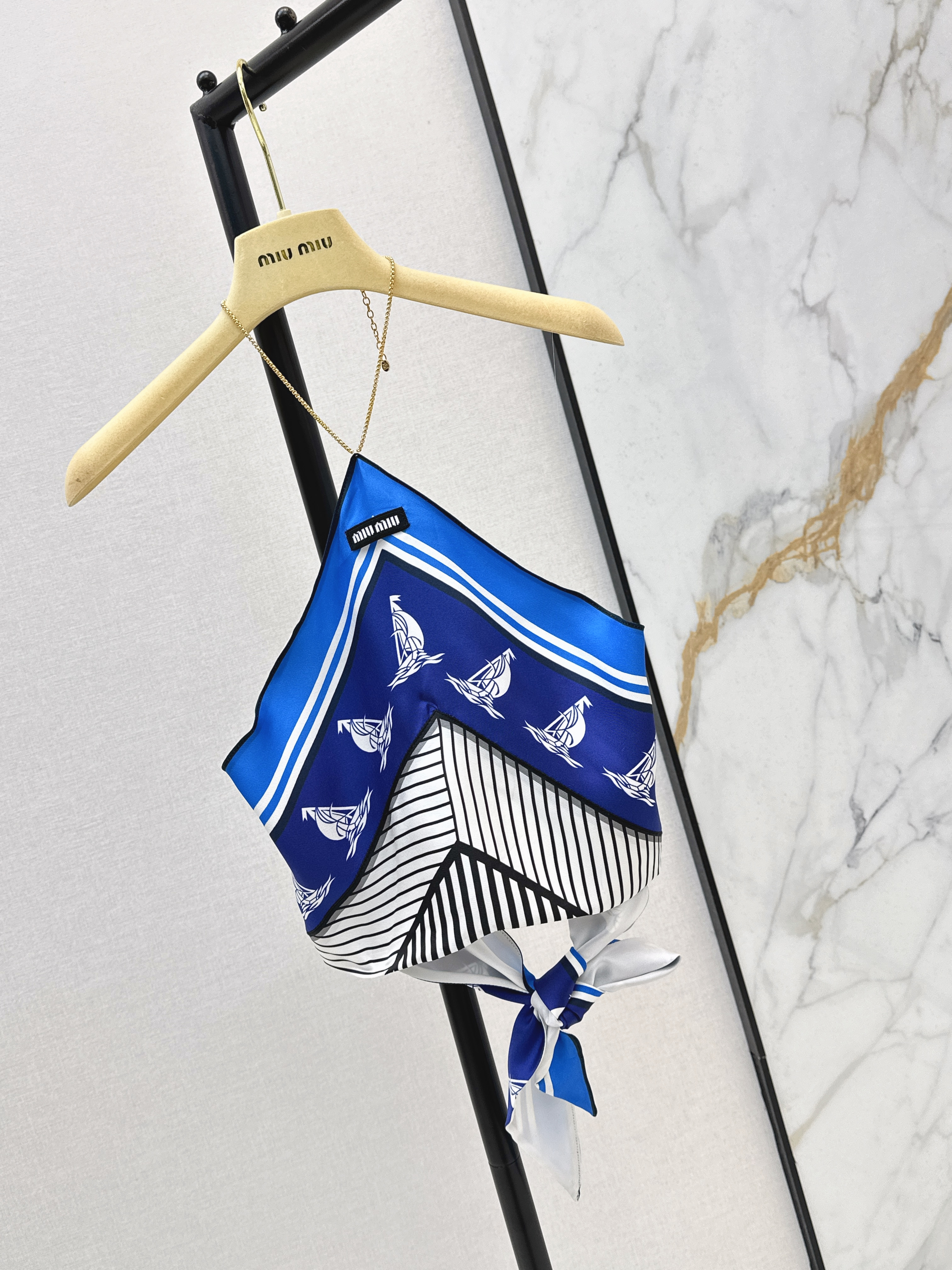 Miu 26ss print halter tube top