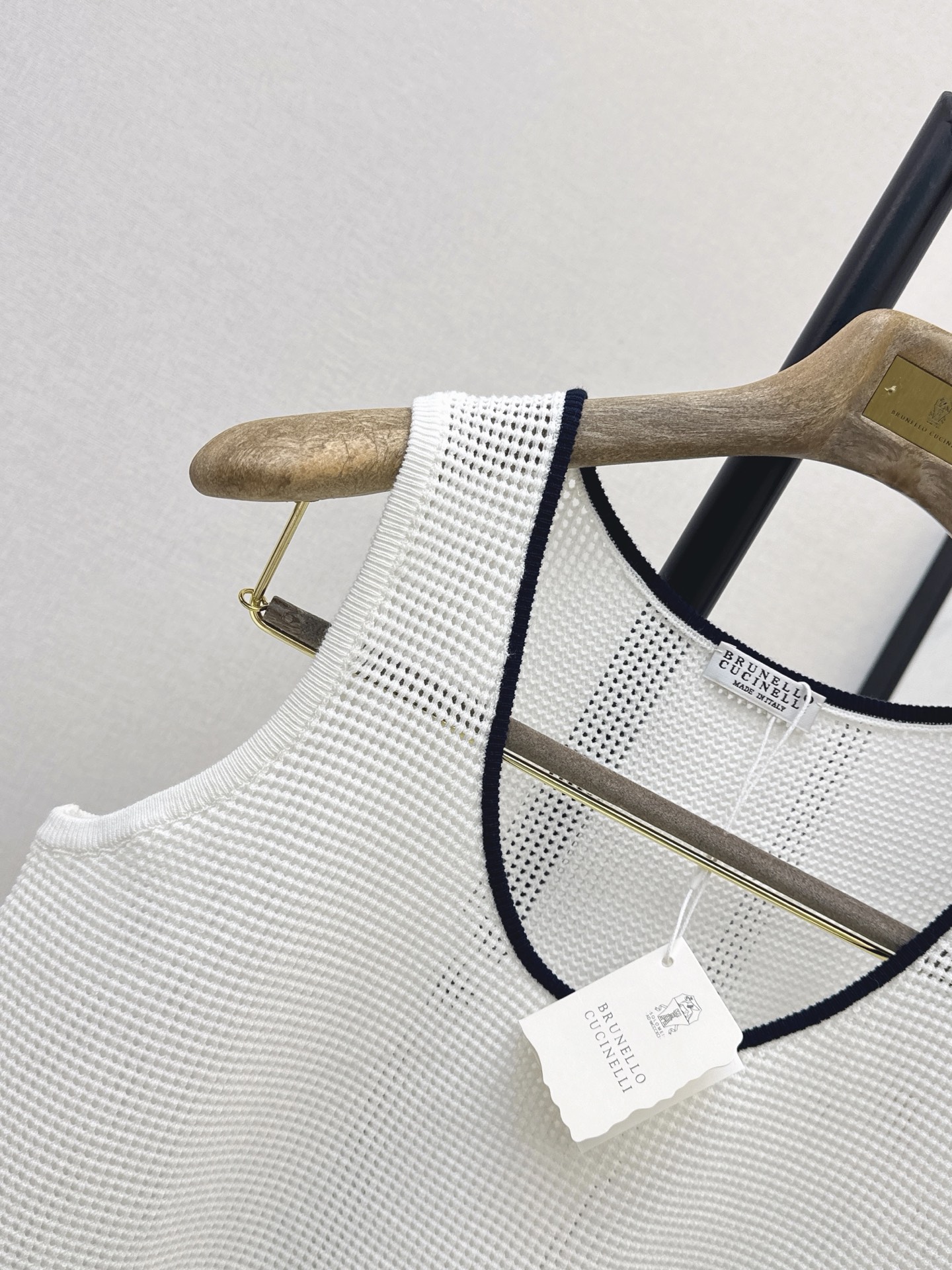 Brun 26ss hollow knit vest